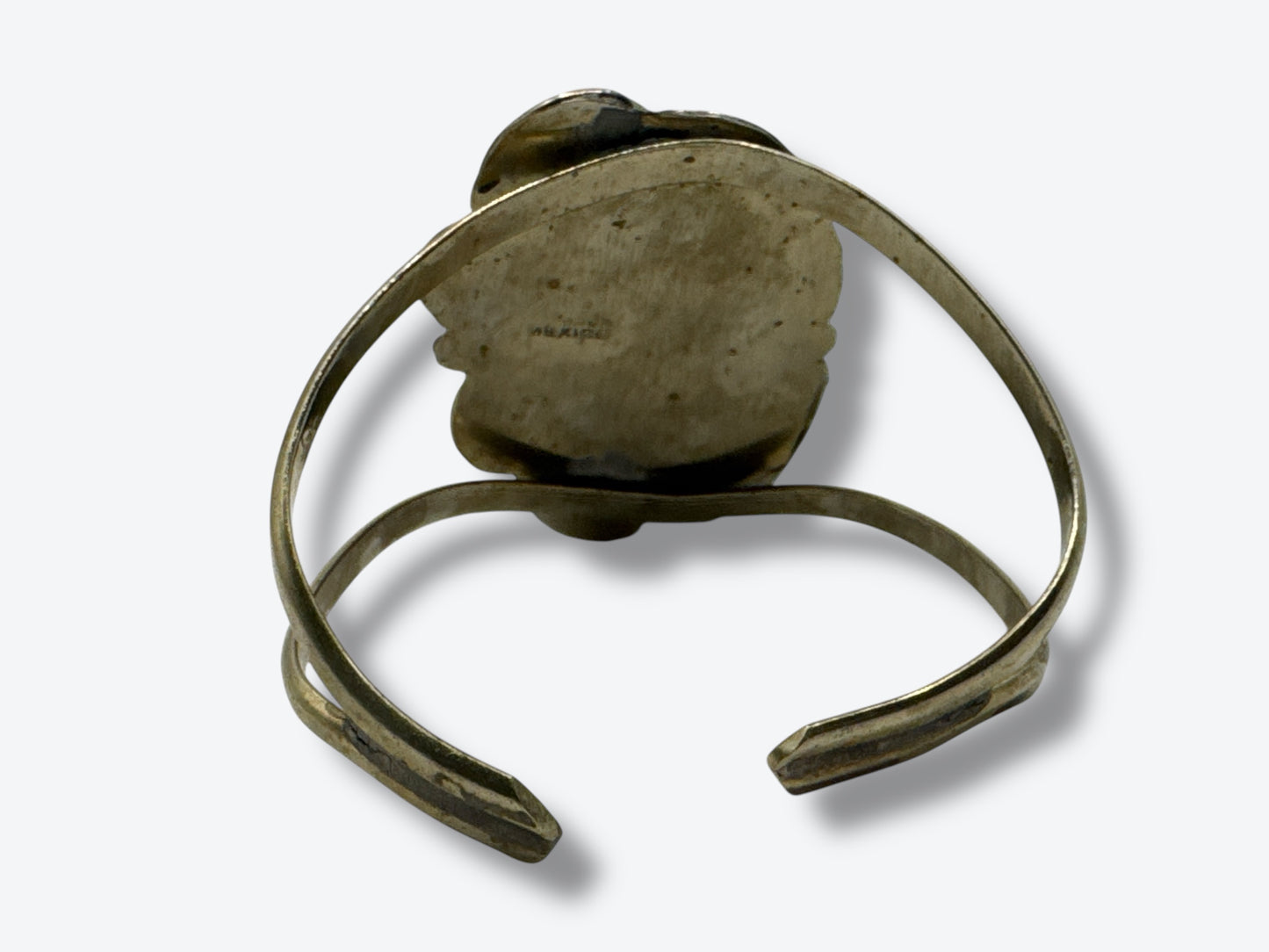 1970s Mexican Sliver and Enamel Cuff Bracelet