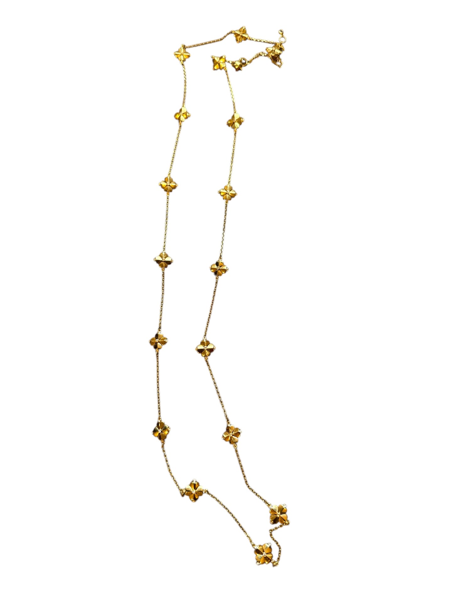 Vintage 18” Long Floral Double Strand Necklace