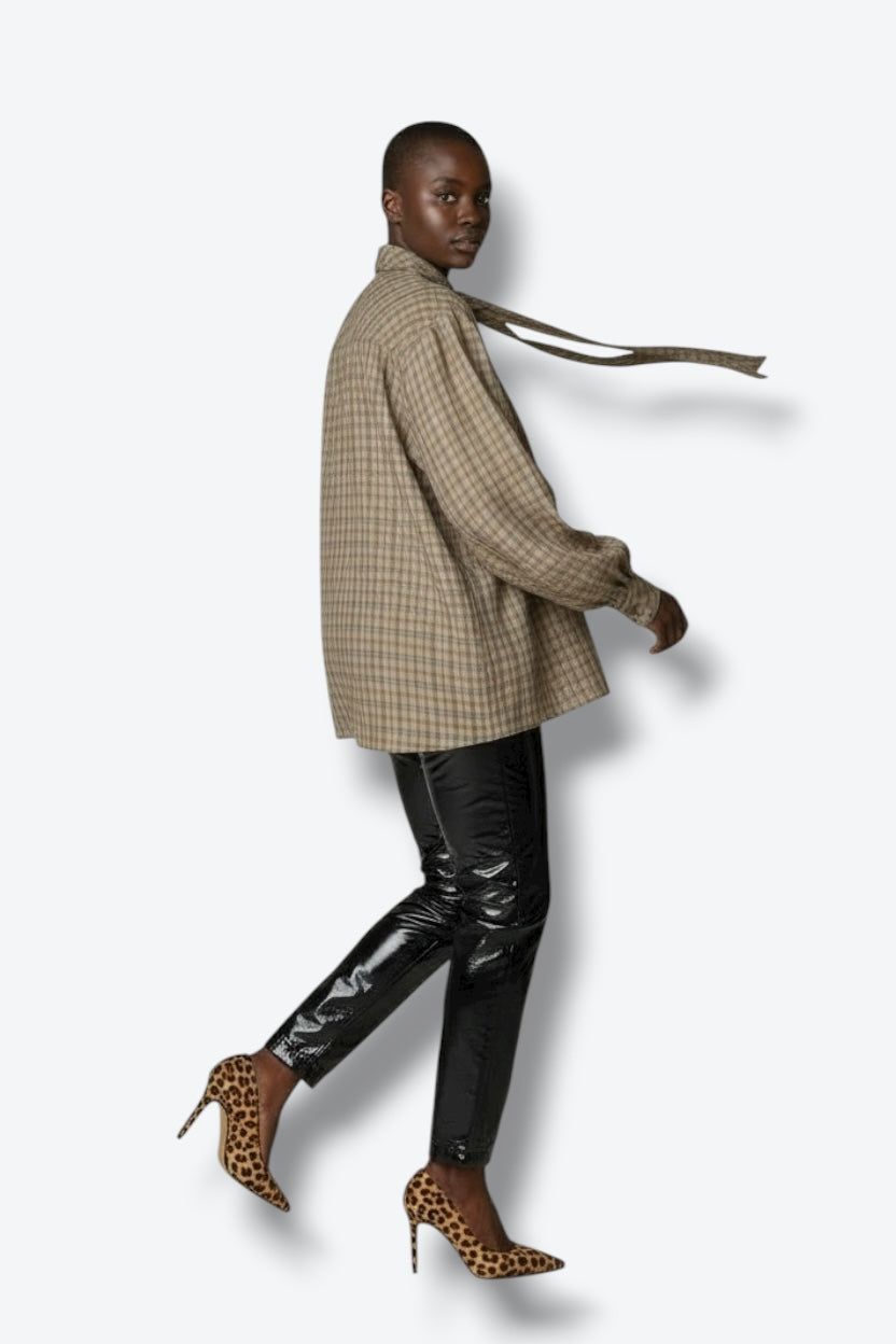 1970s Weathervane Plaid Pussy Bow