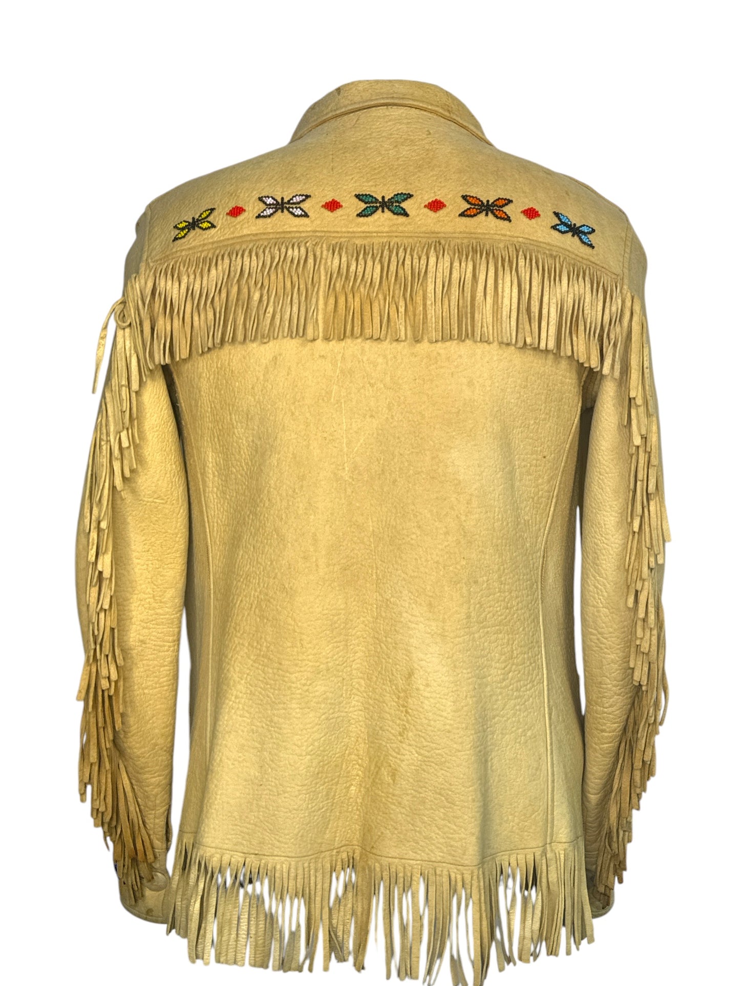 1960s Fringe and Beaded Suede Shirt Jacket
