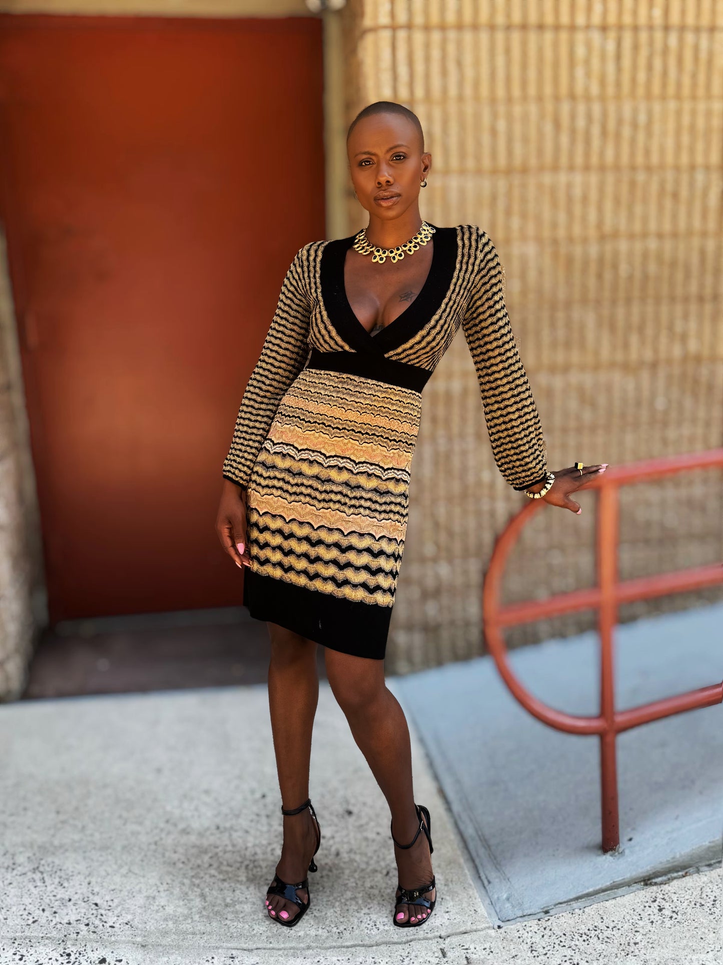 #48. 1990s/Y2K Missoni Knitwear Fit and Flare Dress
