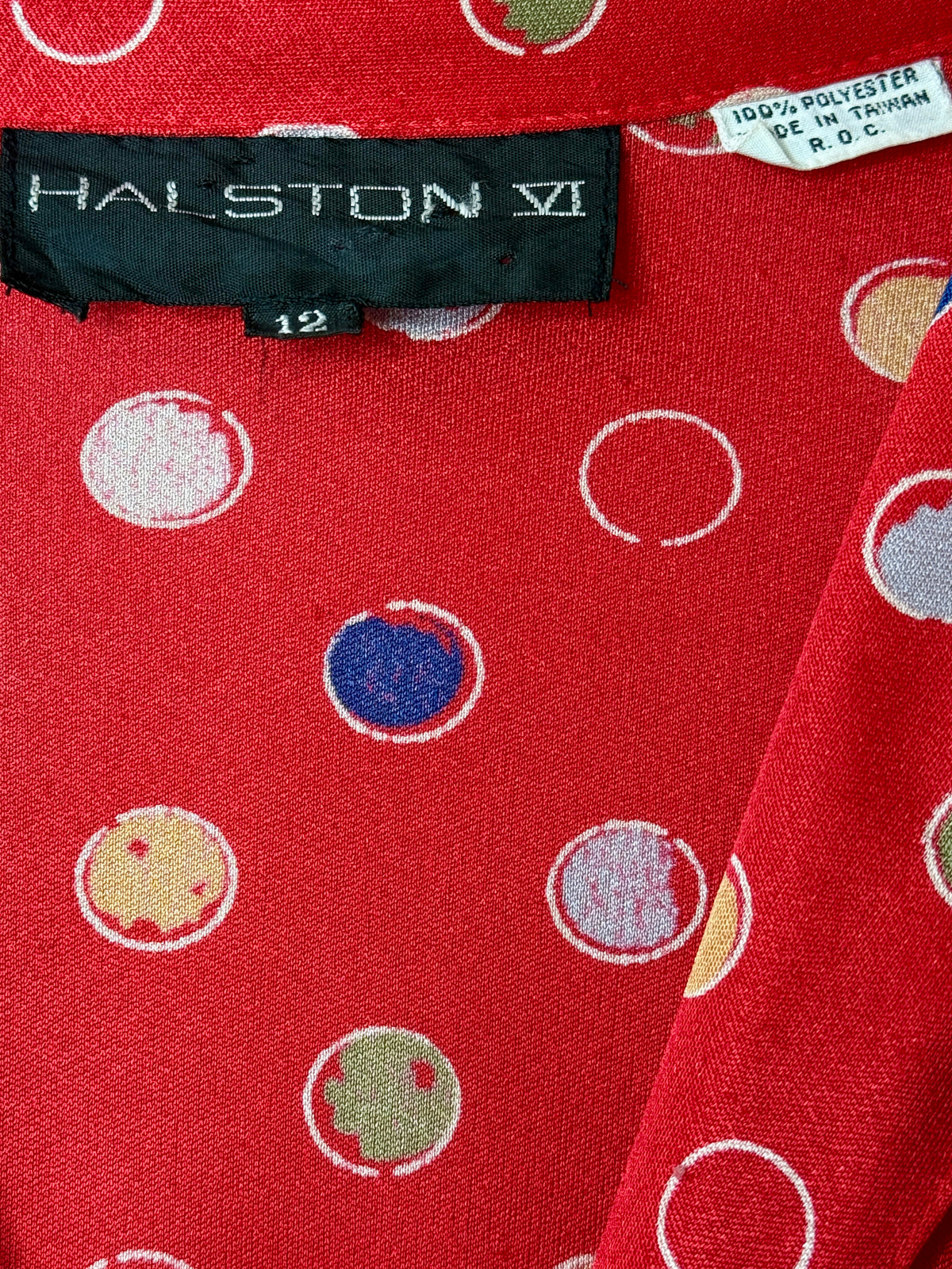 Vintage Halston VI Polka Dot Blouse
