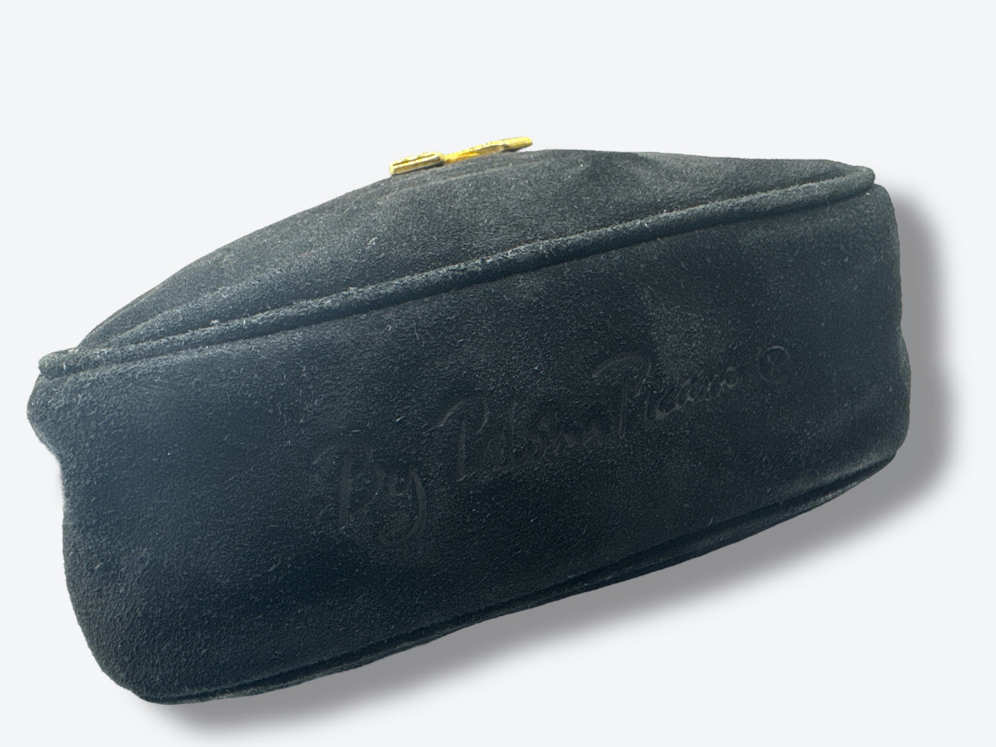 1990s Suede Paloma Picasso Suede Crossbody Camera Bag