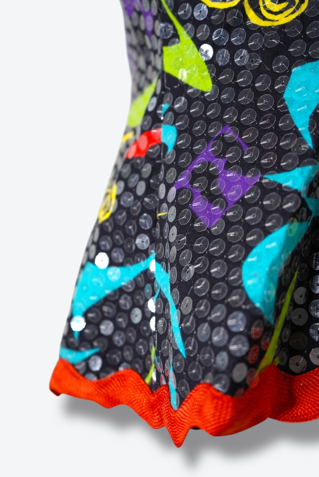 1980s “Marina” Memphis Print & Sequin Peplum Blazer