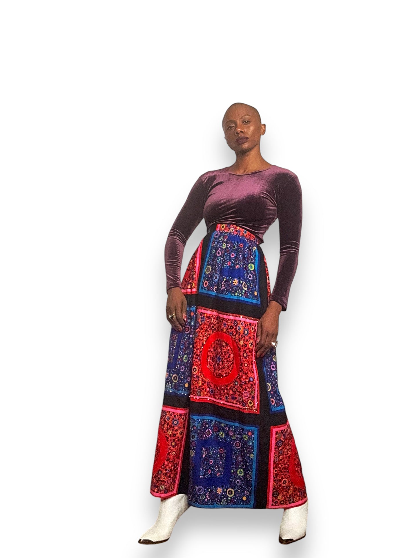 Y2K "Pandora" Purple Velvet Top