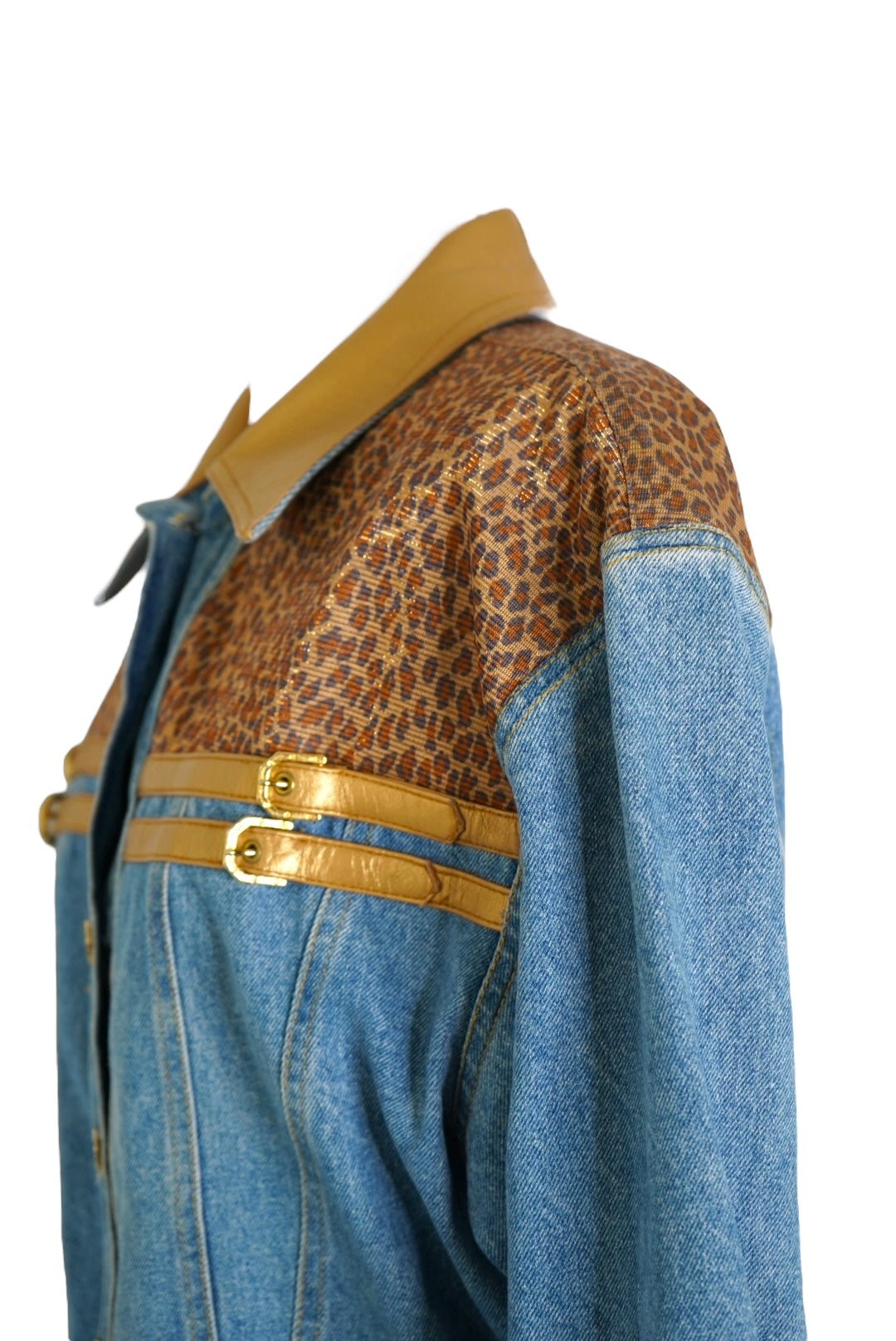 1980s/90s Denim and Cheetah Jacket