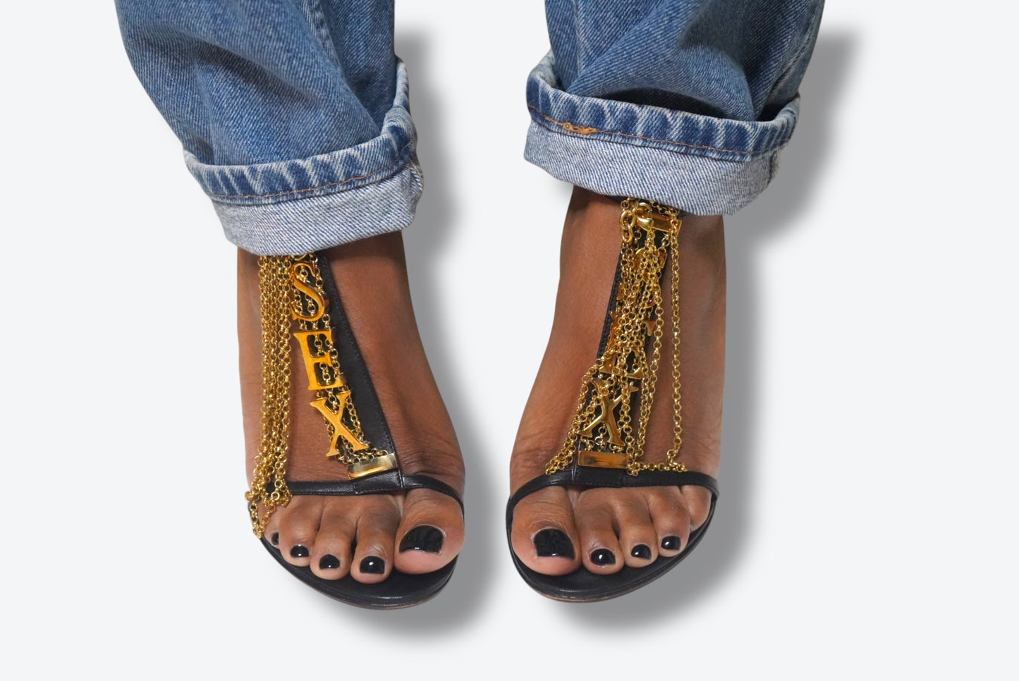 Y2K Dolce & Gabbana “Sex” Chain Sandals