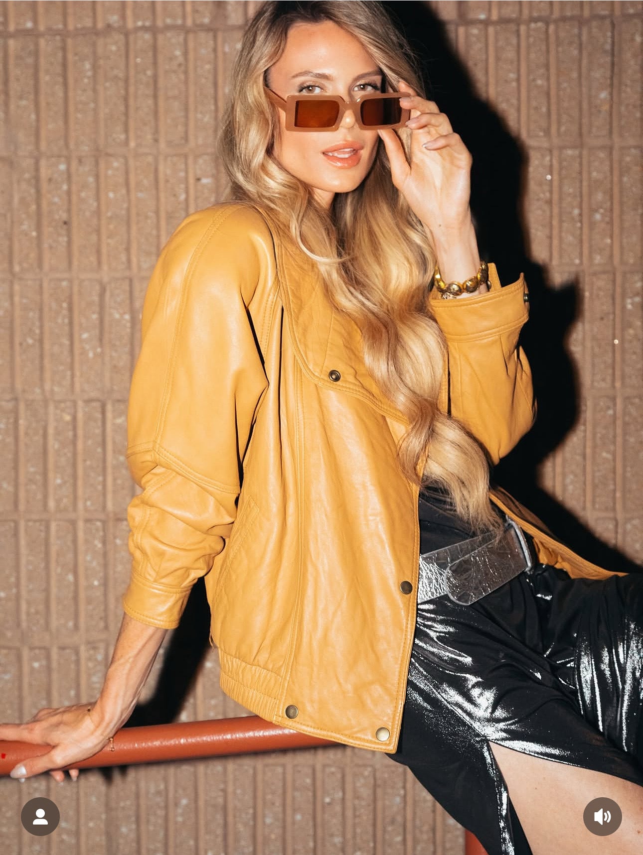 #129. 1980s Nordstroms Camel Cropped Moto Leather Jacket