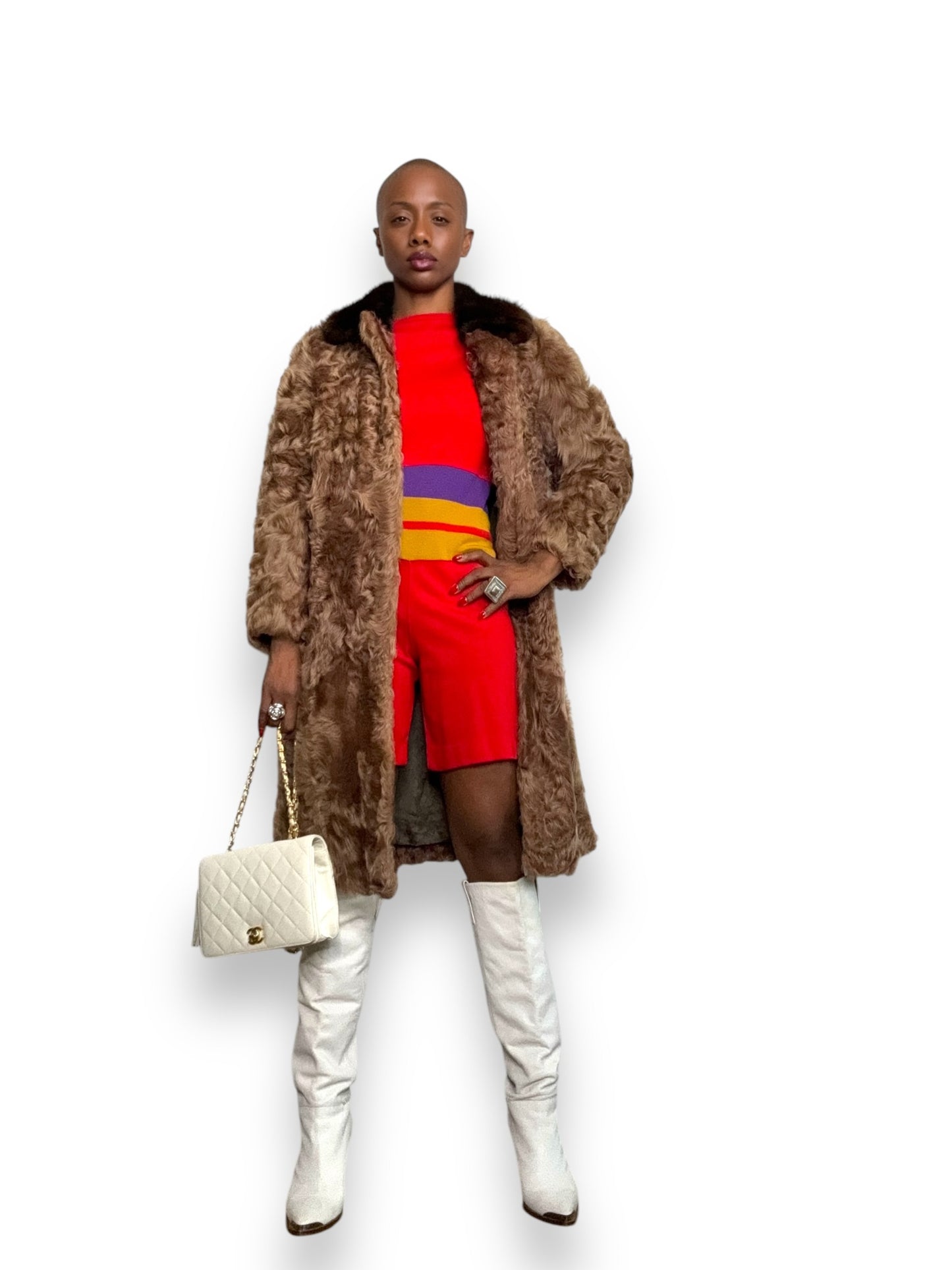 1960s Mongolian Lamb + Mink Coat (As Is)