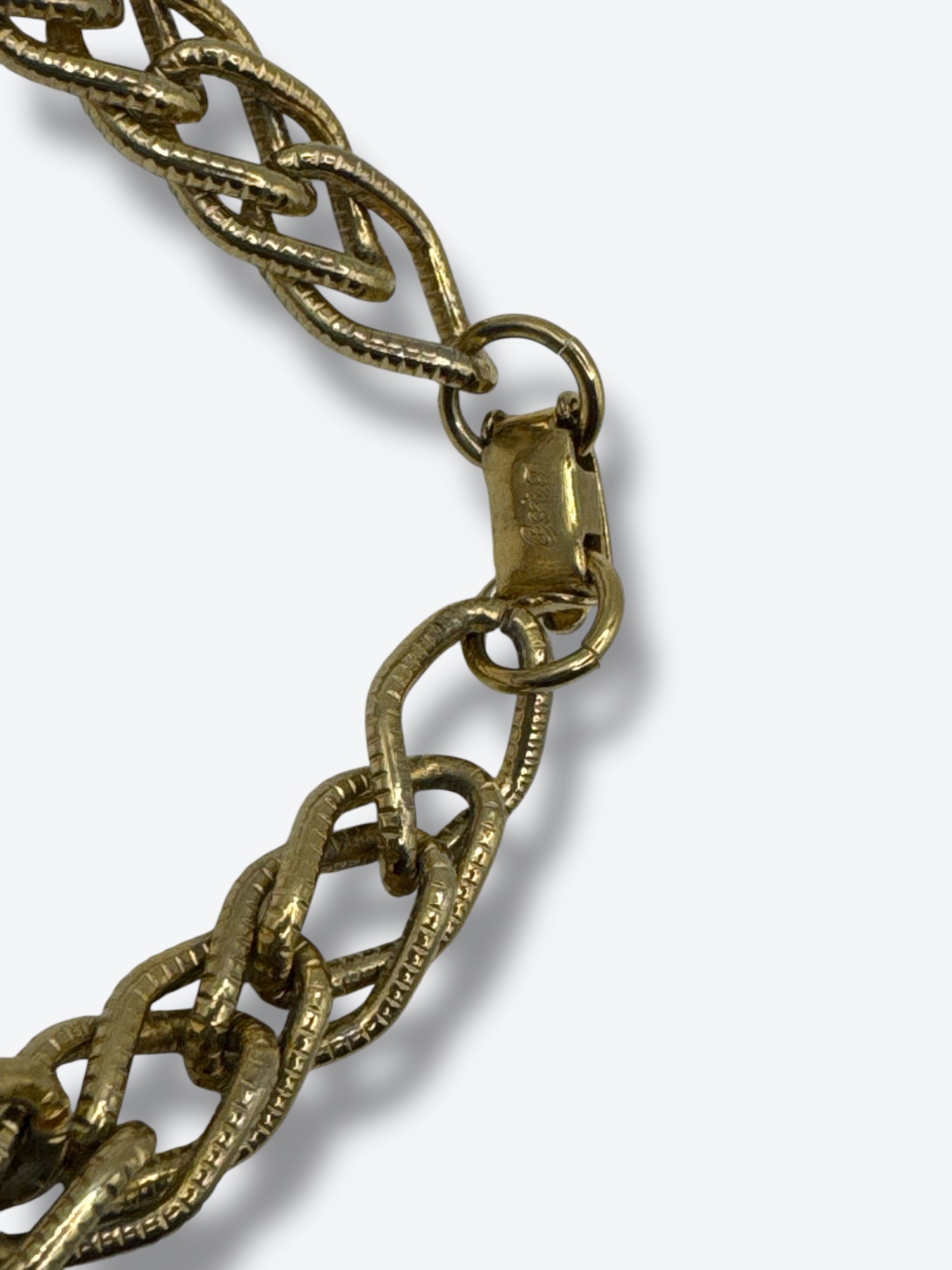 1970s “Curo” Lucky in Love Chain Medallion Bracelet
