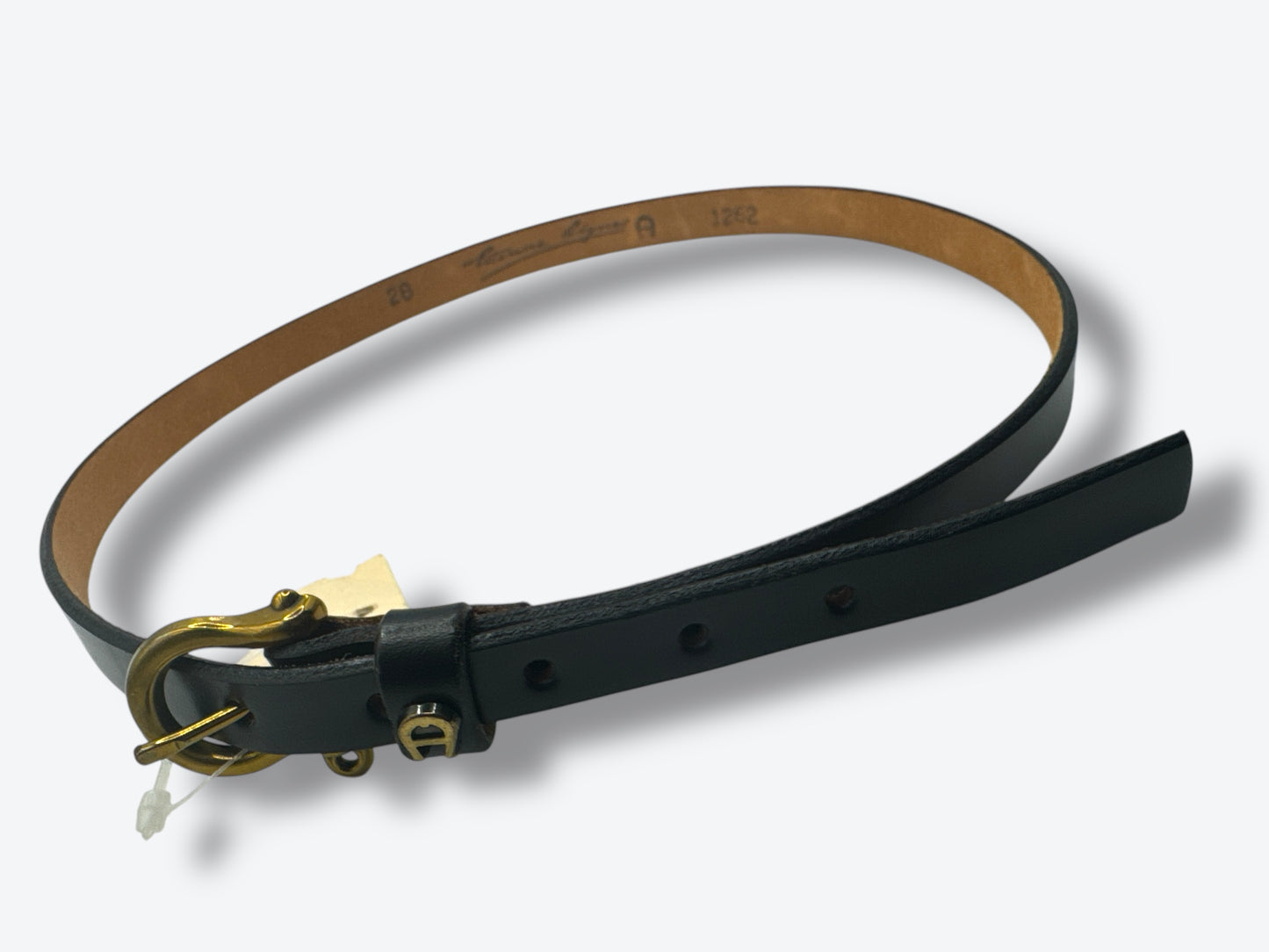1990s Etienne Aigner Navy Signature Belt