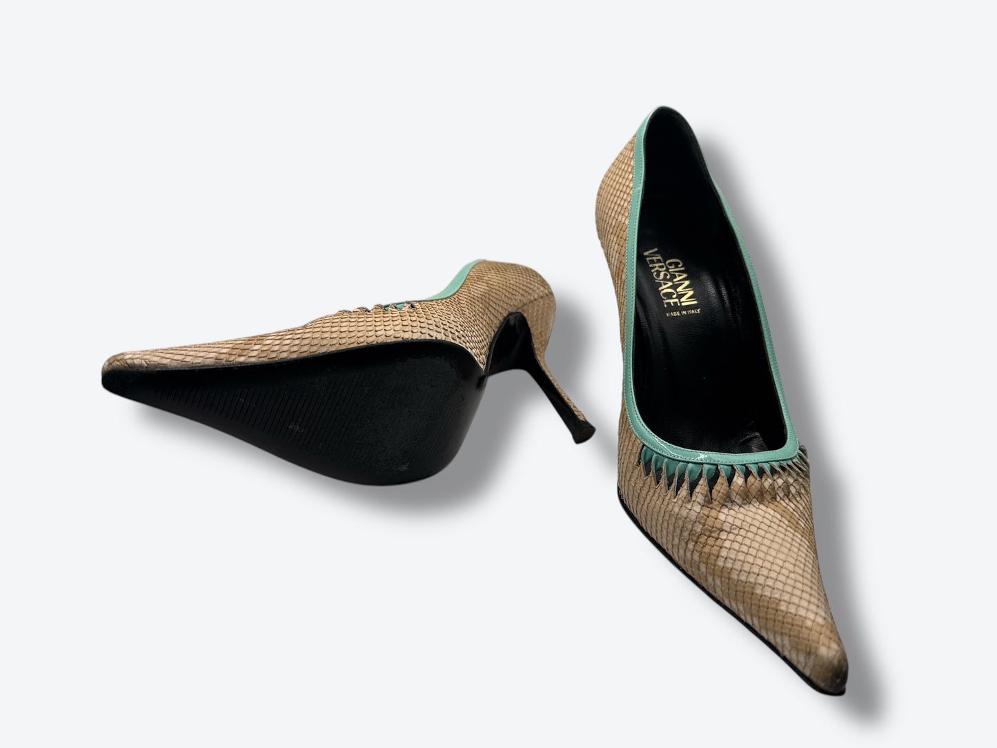 Y2K Versace Snakeskin Pumps