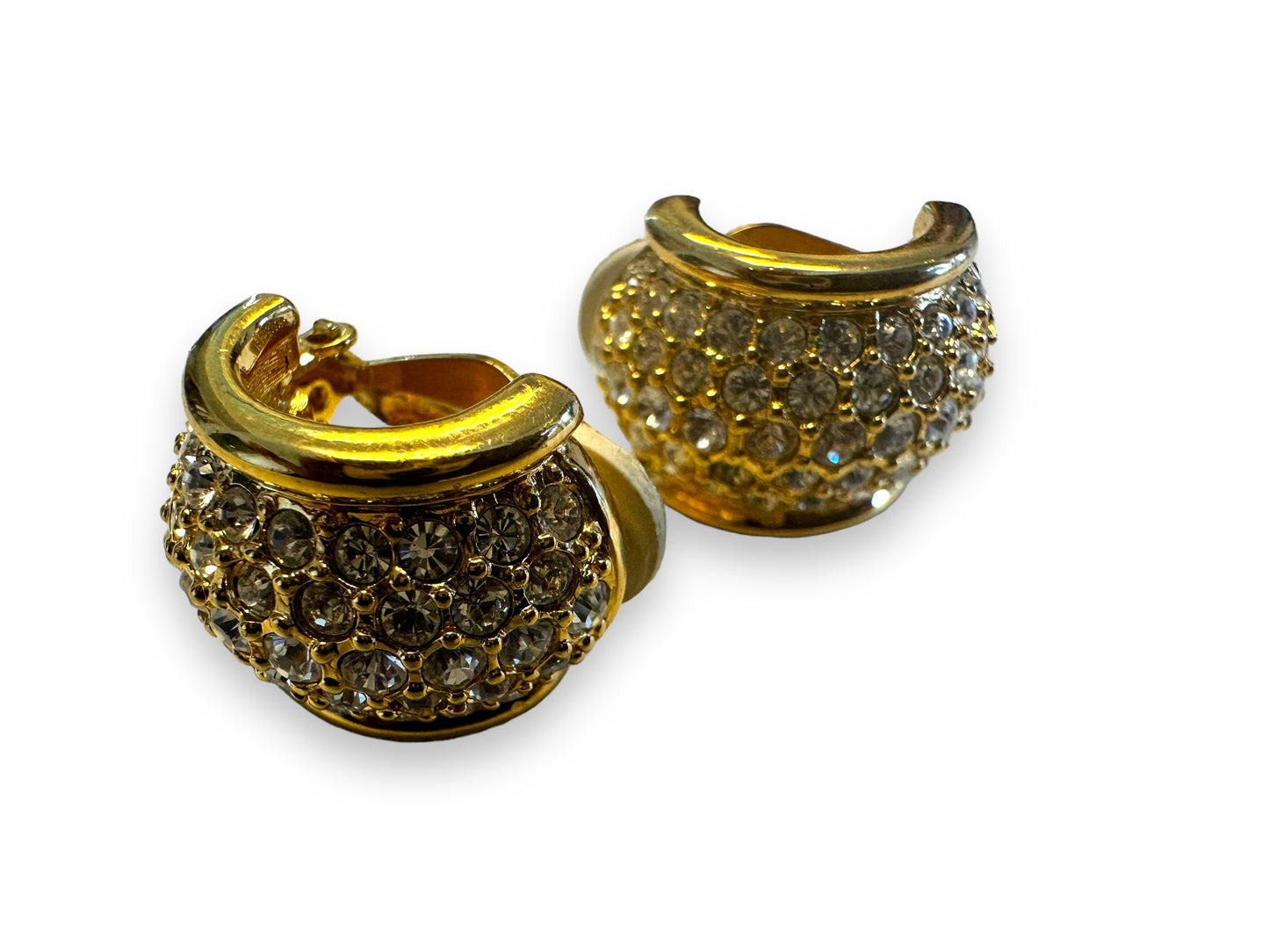 1990s Swarovski Crystal Cuff Clip Earrings (Signed)