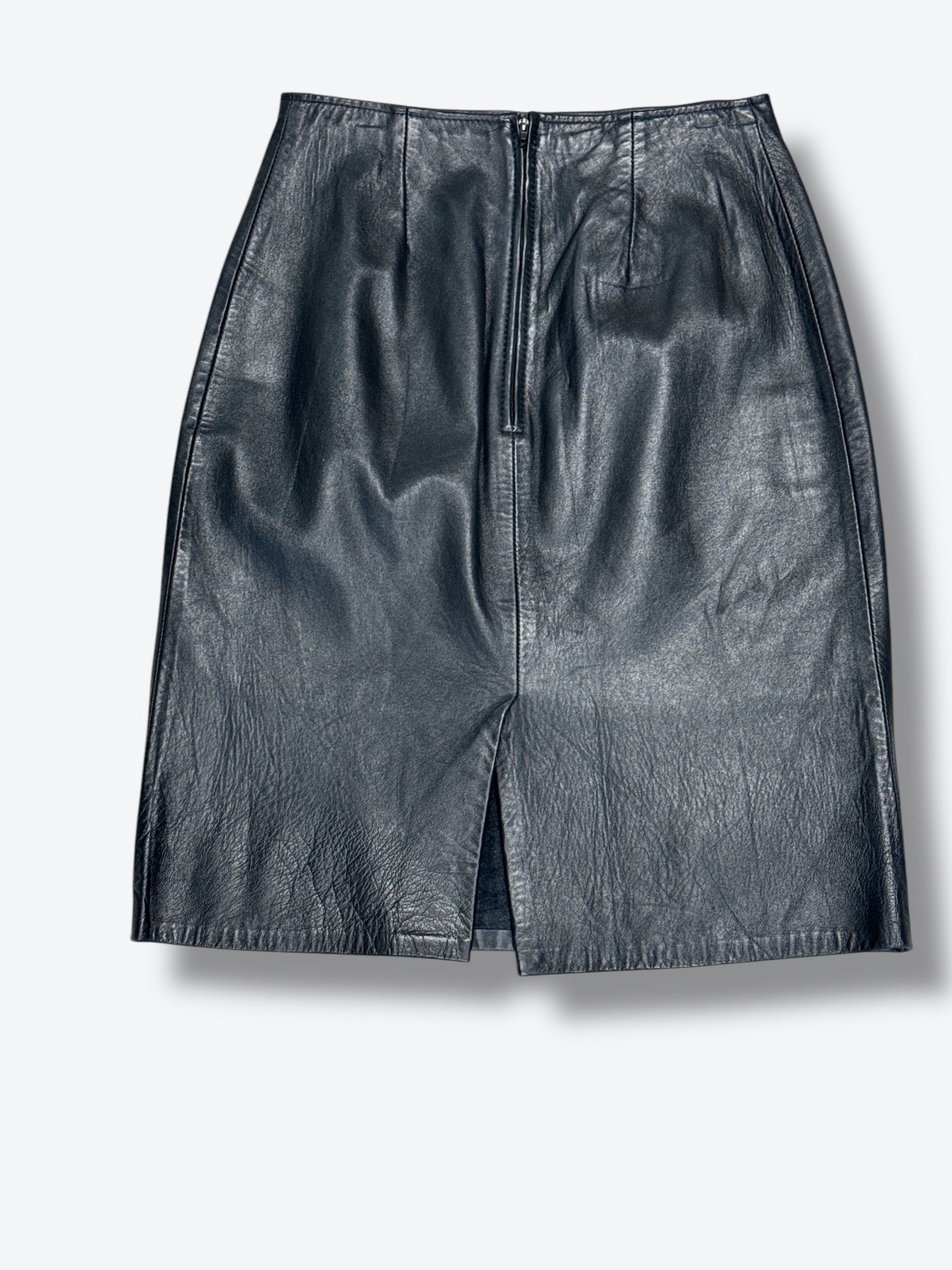 1980s FIRENZE Santa Barbara Leather Skirt
