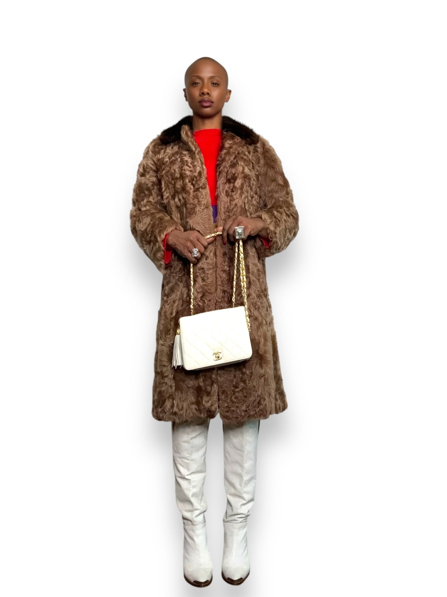 1960s Mongolian Lamb + Mink Coat (As Is)