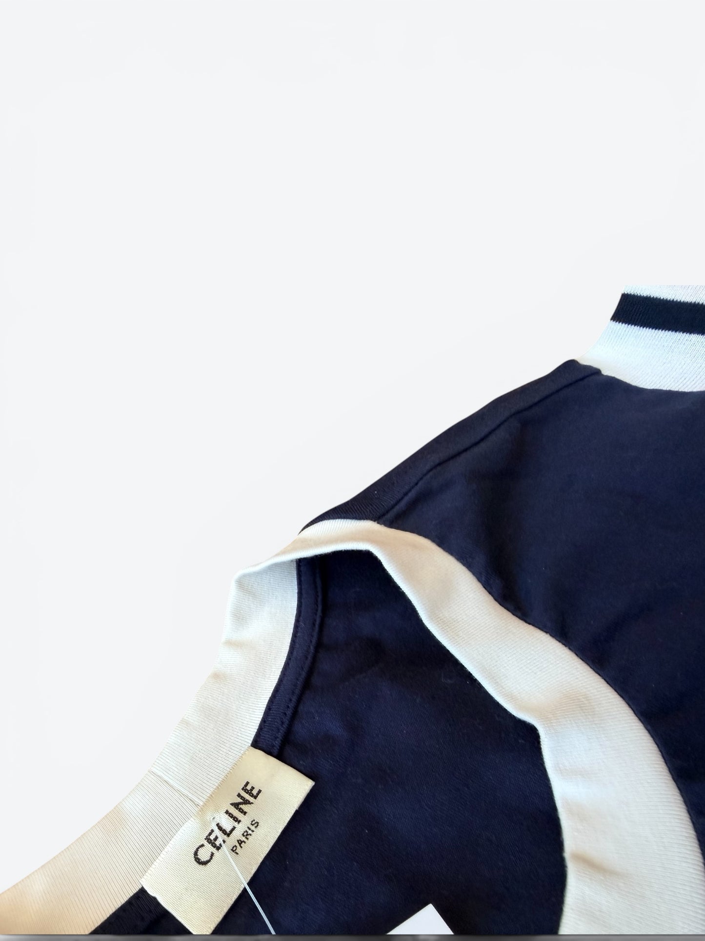 Celine by Hedi Slimane Triomphe athletic ringer T-shirt