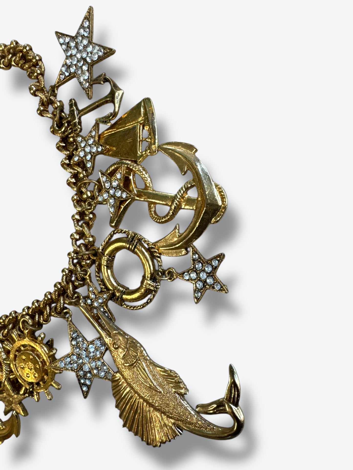 Vintage Nautical Charm Statement Necklace