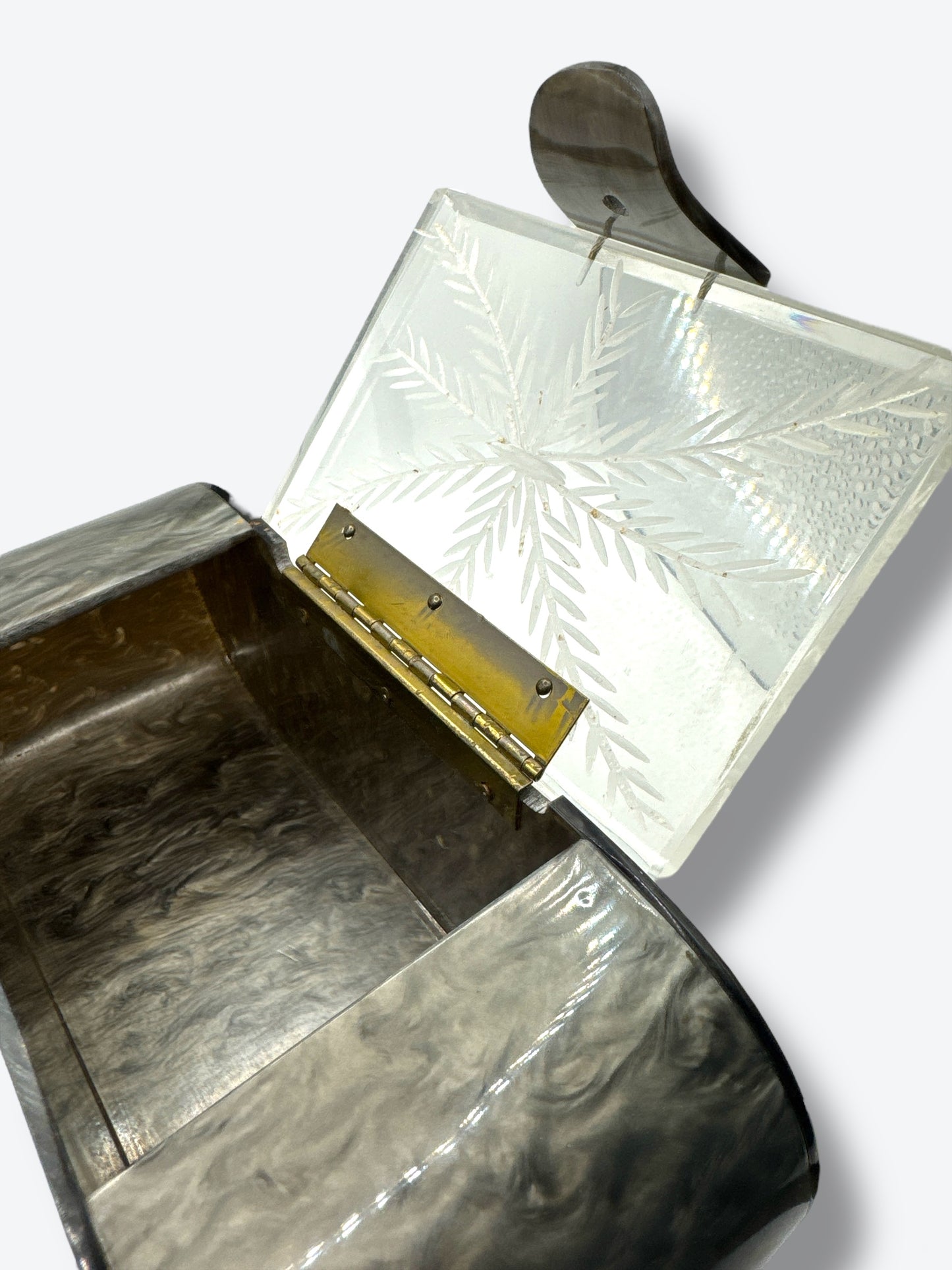 1950s Lucite Gray and Lucite Bag