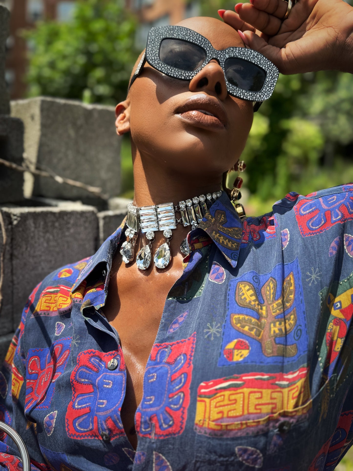 Area Rhinestone Chocker