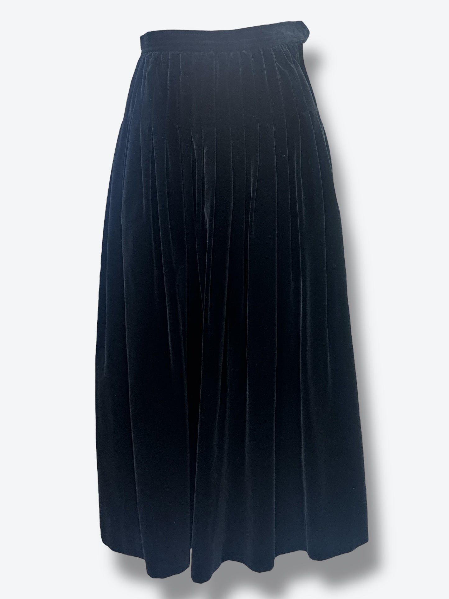 #1C. 1970s Saint Laurent Rive Gauche A-line Velvet Skirt