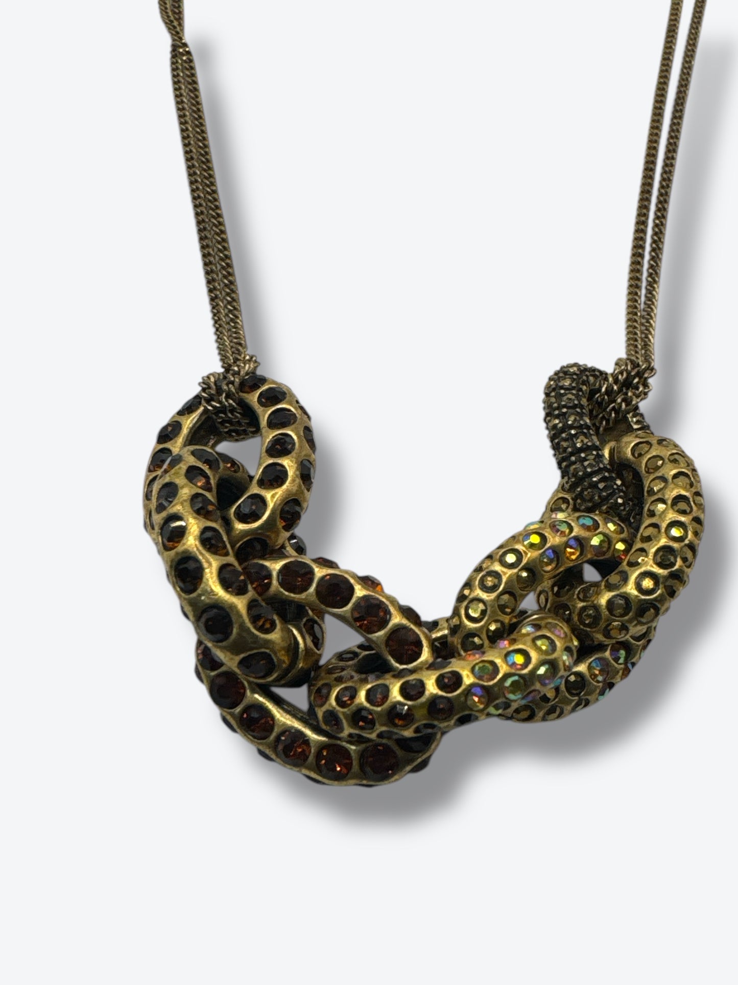 Vintage J Crew Gold + Crystal Rope Chain