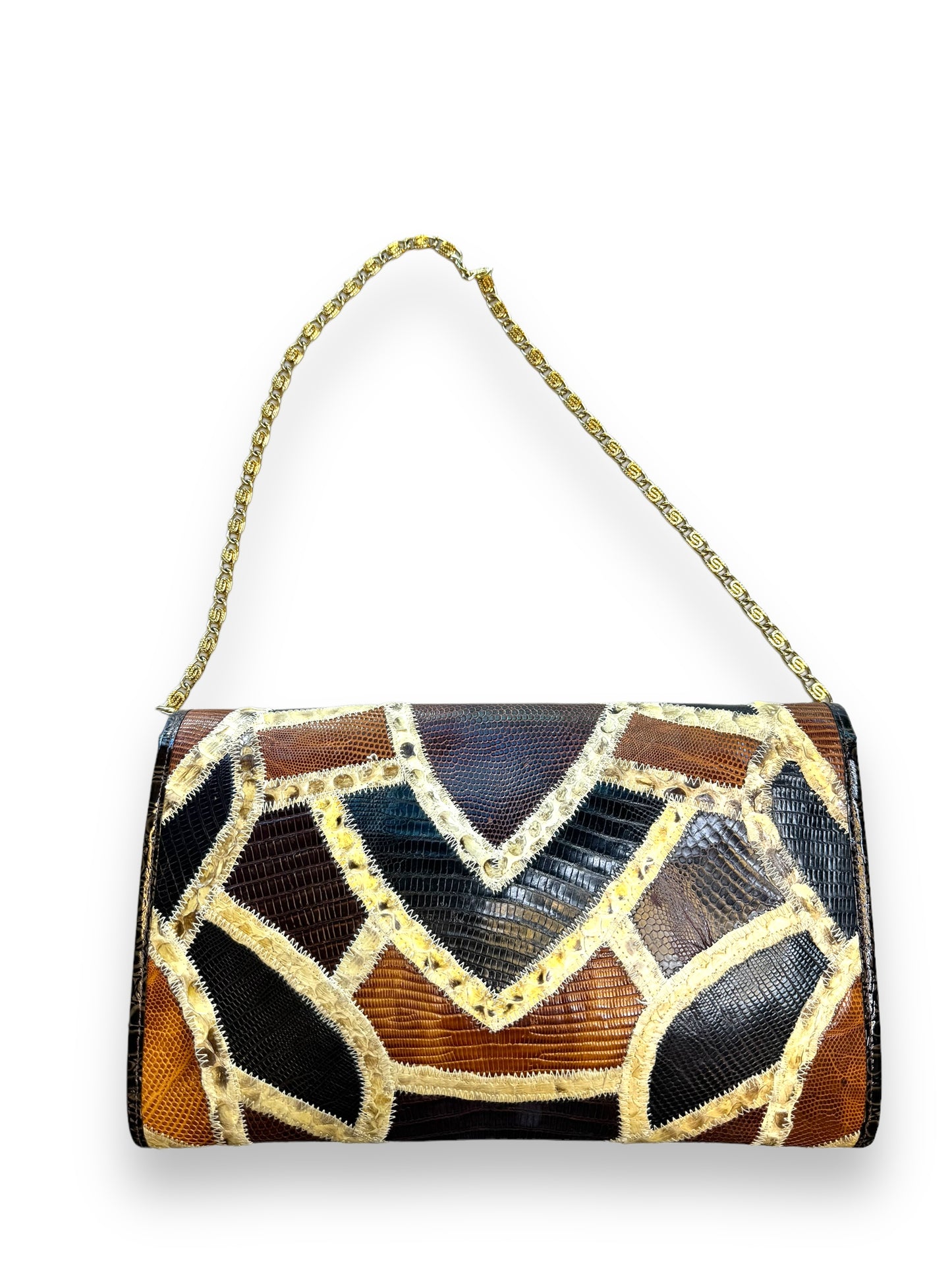 1970s Varon Snakeskin Shoulder Bag