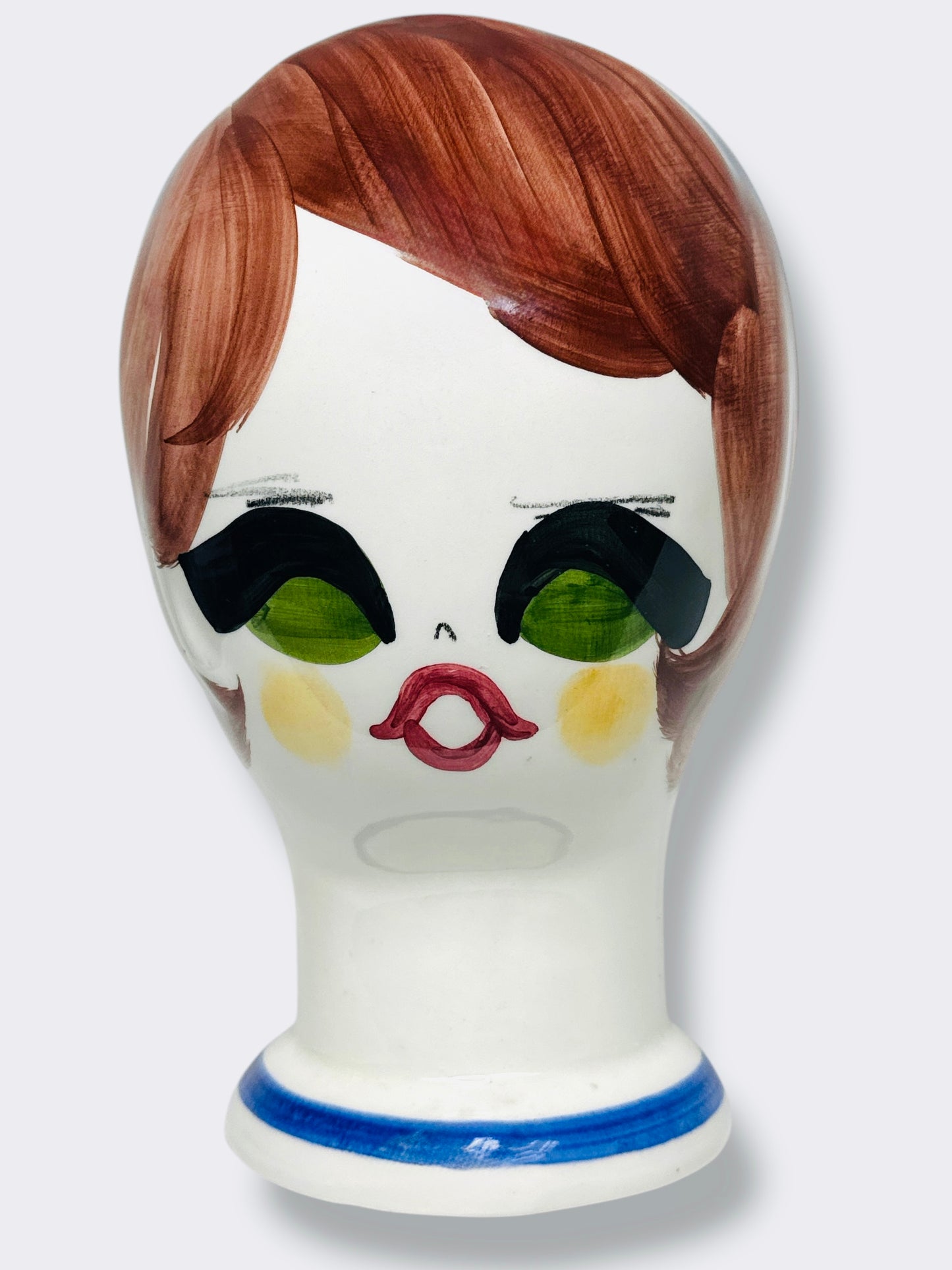 1960s/70s Signed Italian Ceramic Head