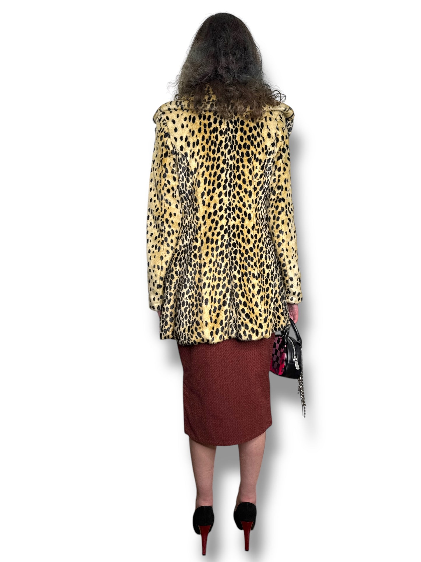 Y2K Guess Cheetah Faux Fur Jacket