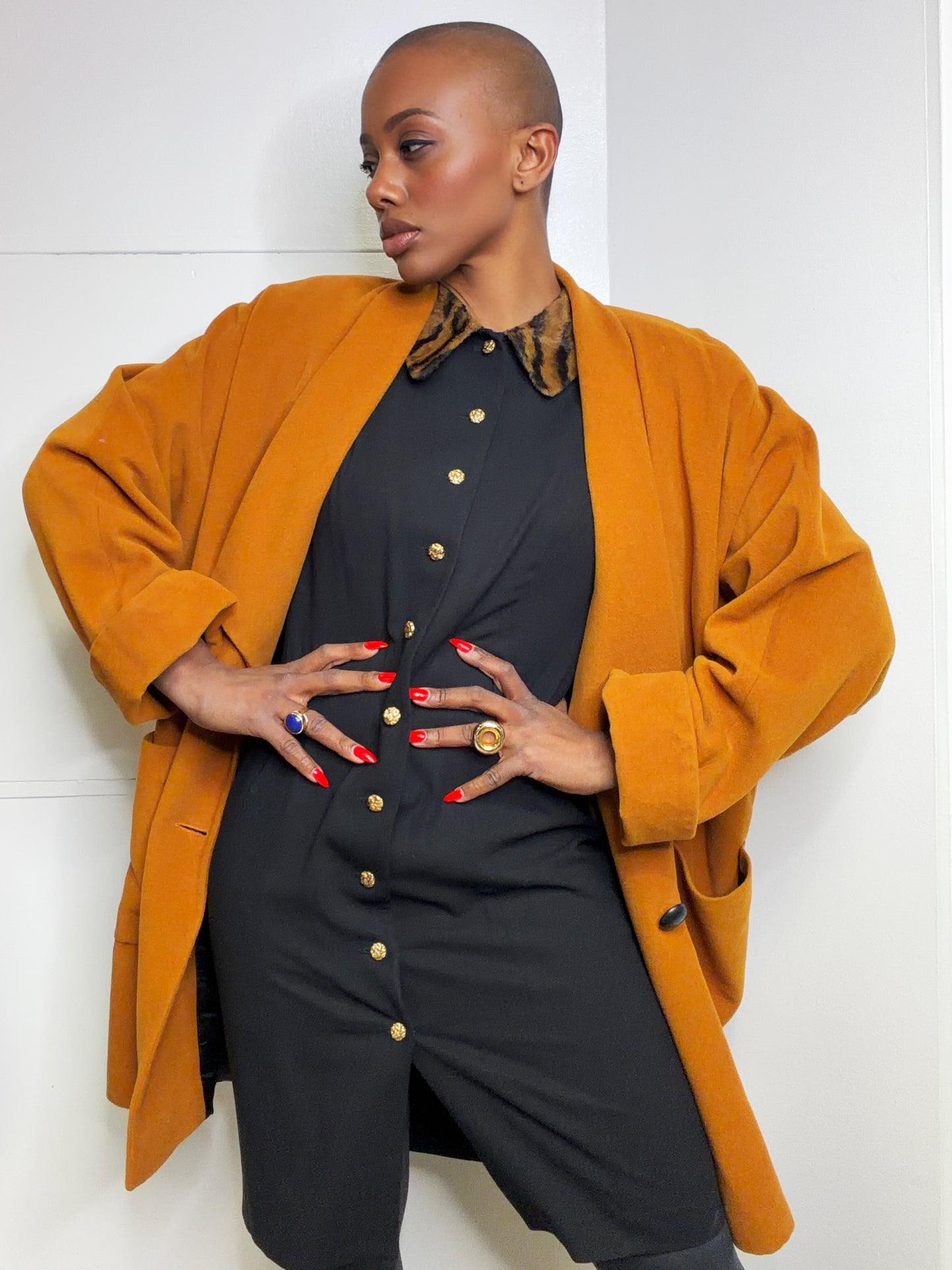 1990s Louis Féraud Oversized Camel Jacket