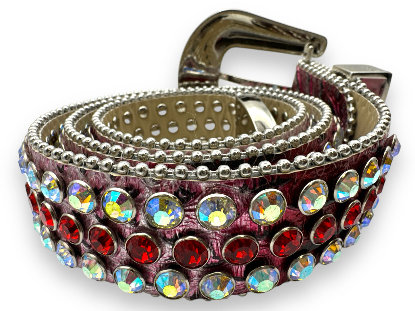 Y2K Pink Rhinestone Belt