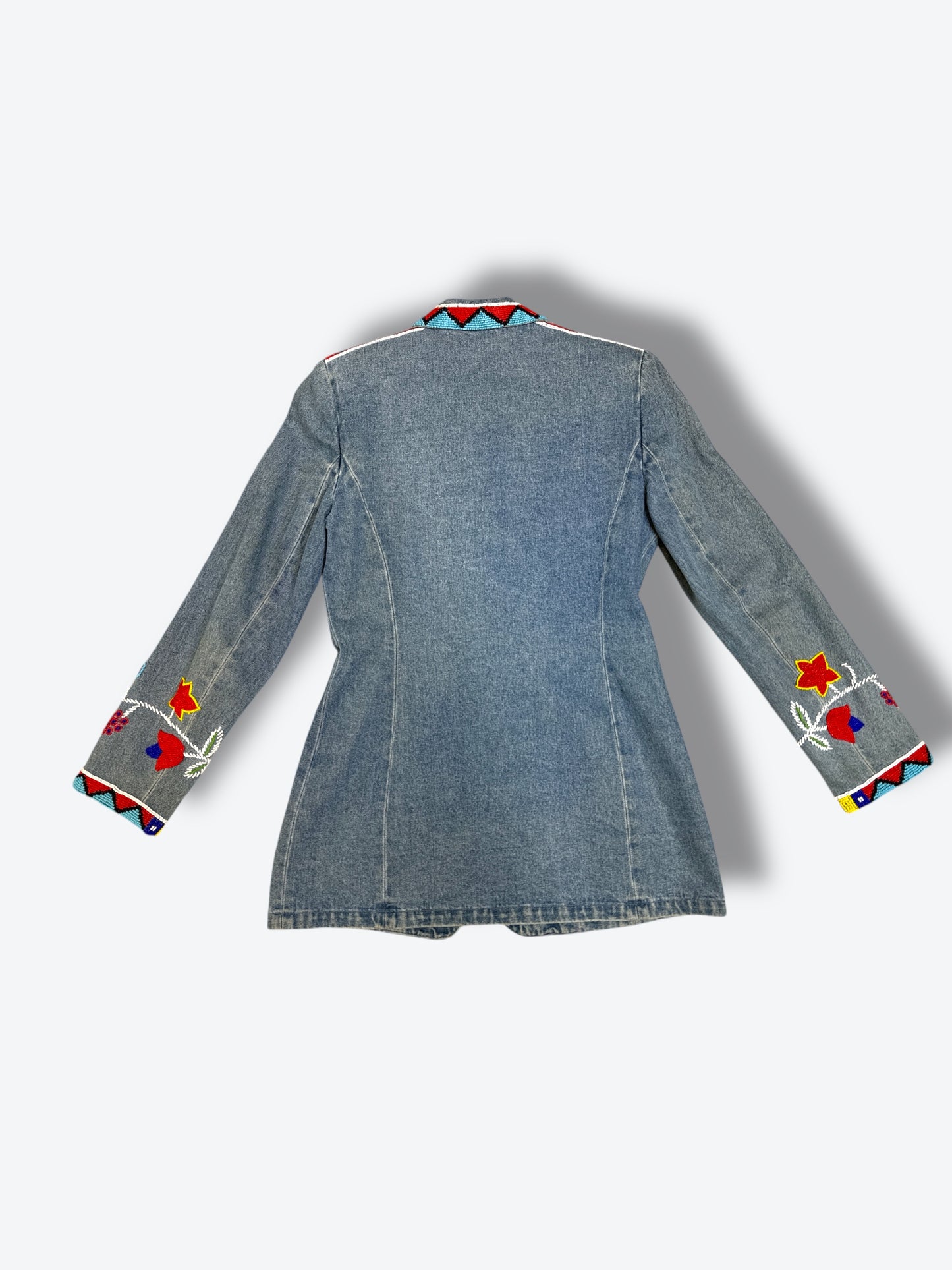 1970s Choices Denim and Embroidered/Beaded Blazer