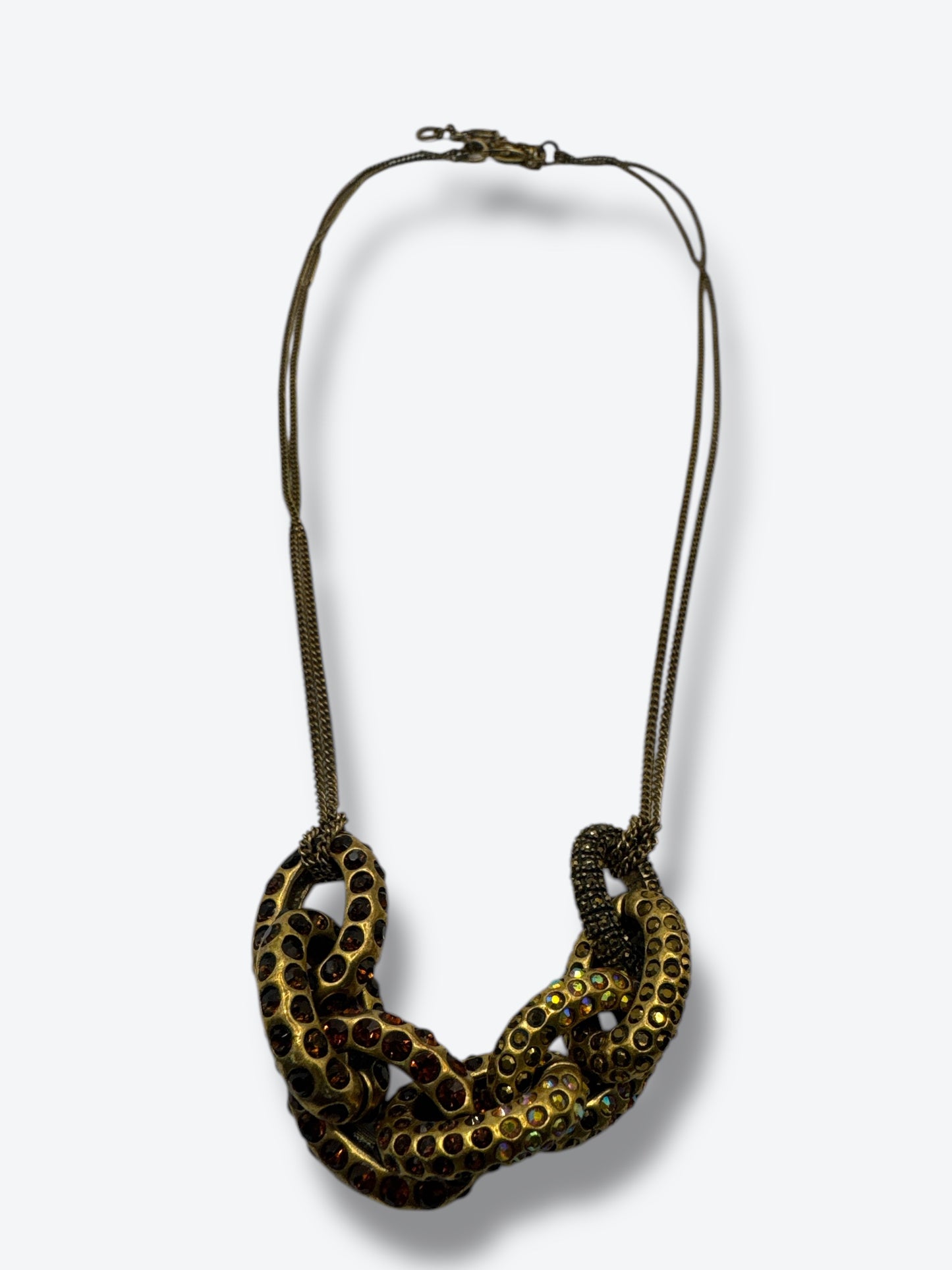 Vintage J Crew Gold + Crystal Rope Chain