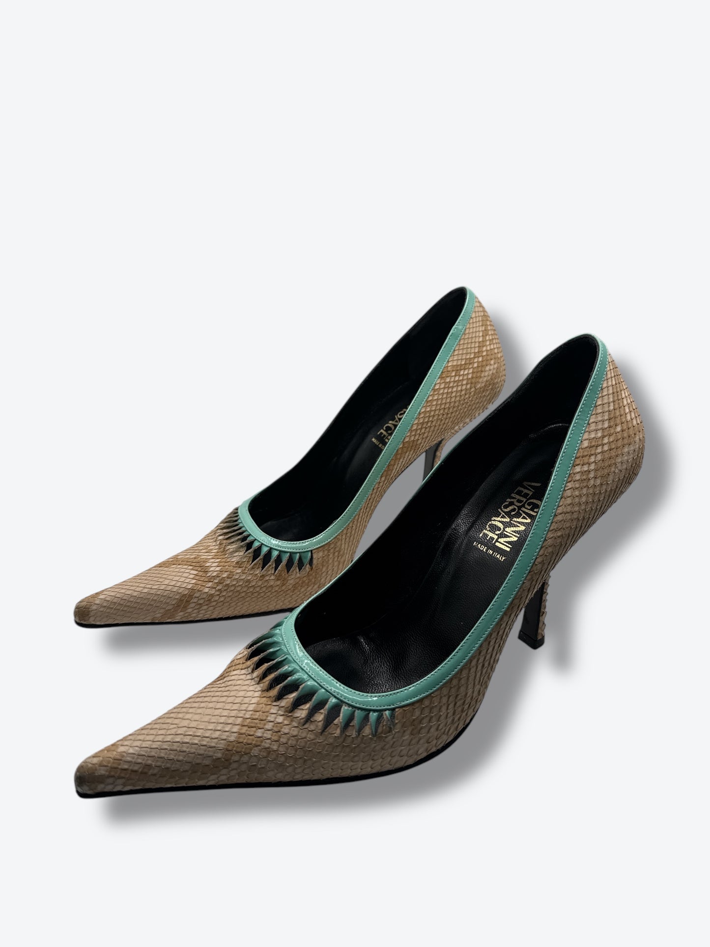 Y2K Versace Snakeskin Pumps
