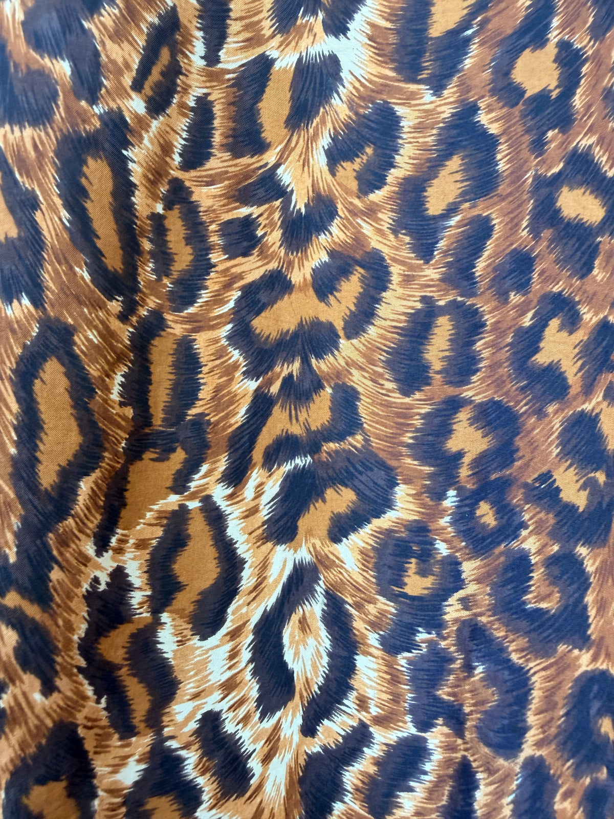 1990s Express Silk Cheetah Ruffle Blouse