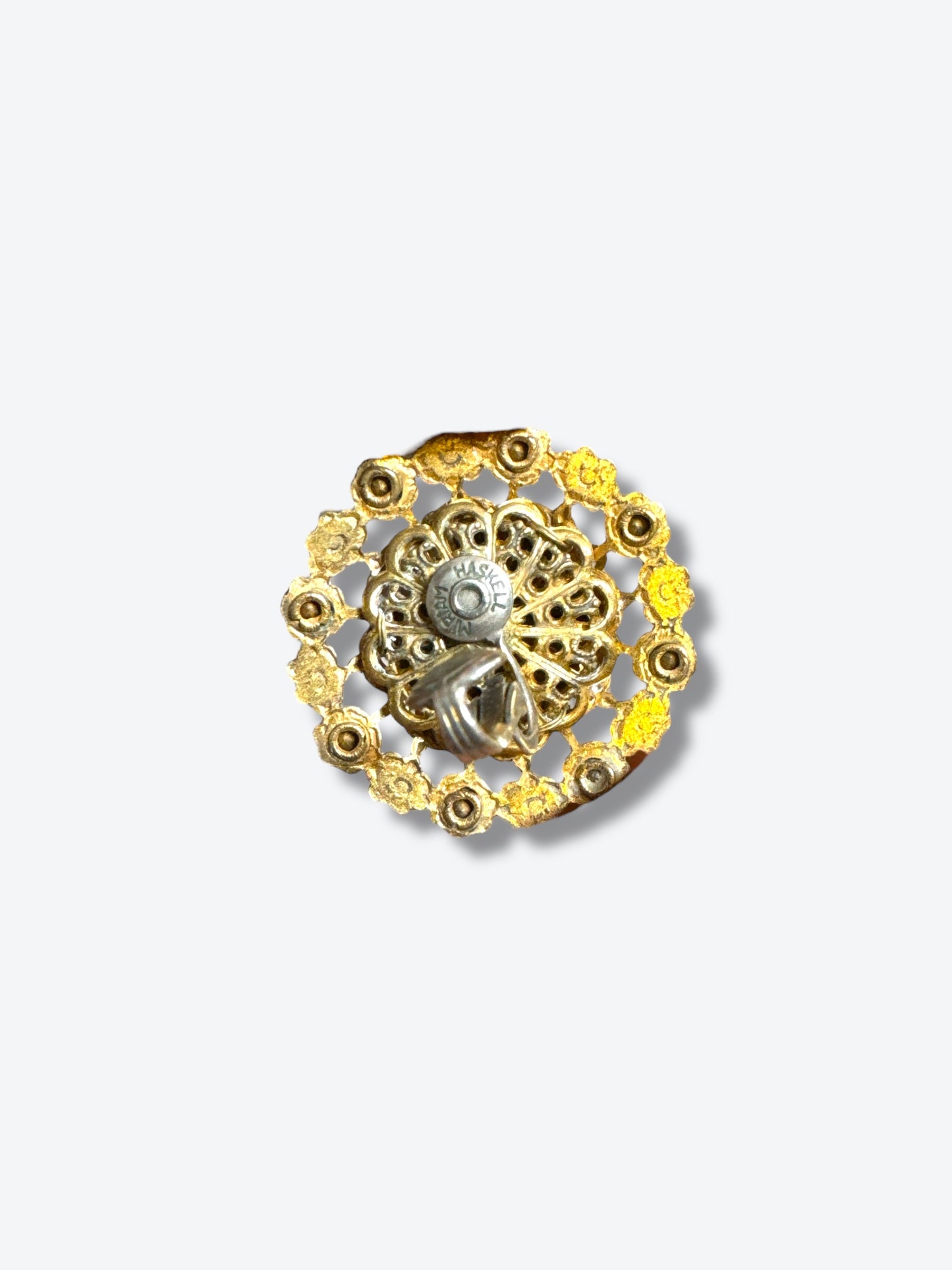 1950s Mariam Haskell Rhinestone Burst Earrings (Clip)