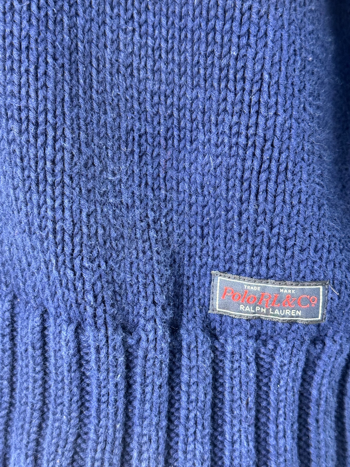 1987 Polo Ralph Lauren Quarter Button Pull Over Collegiate Sweater