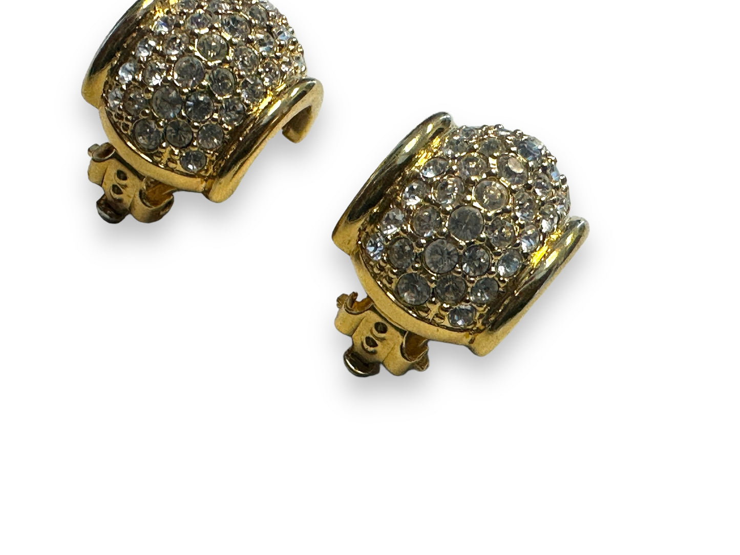 1990s Swarovski Crystal Cuff Clip Earrings (Signed)