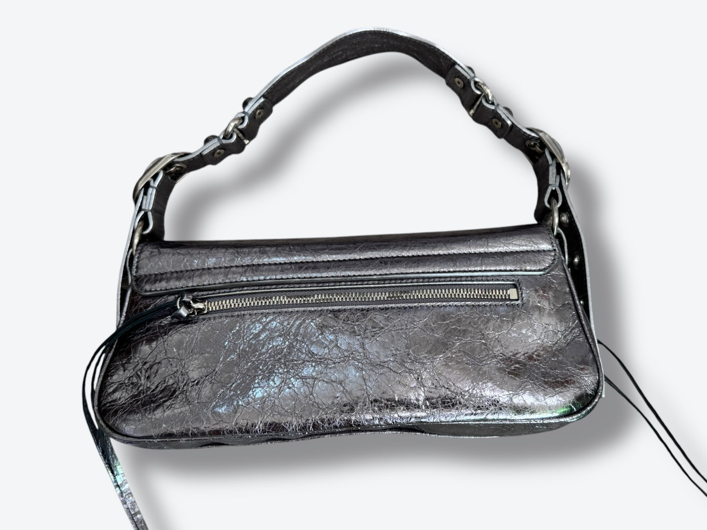 Balenciaga 2024 La Cagole Sliver Sling Shoulder Bag (771640 8103N643888)