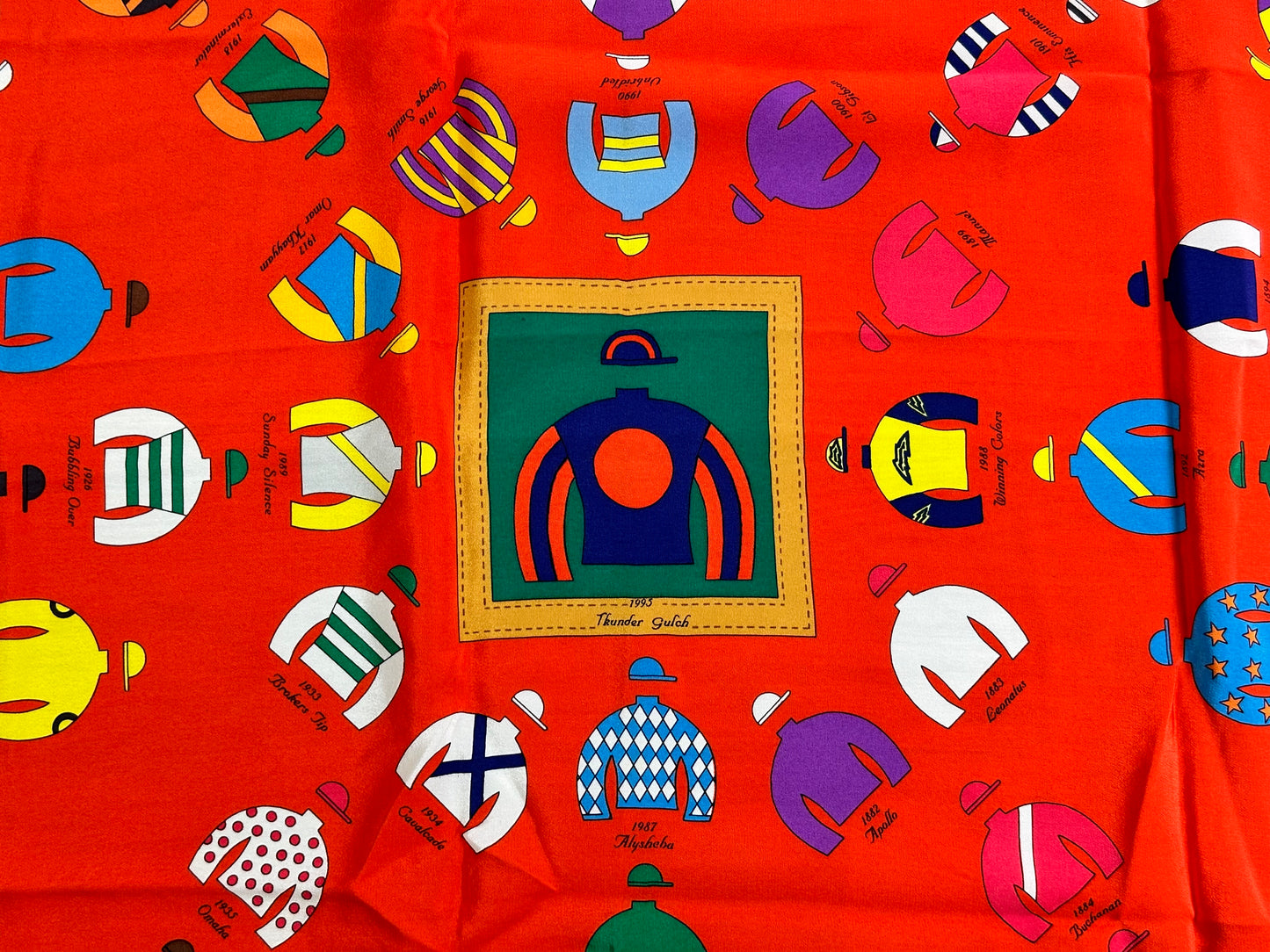 1988 Kentucky Derby Winners 32” x 32” Silk Scarf