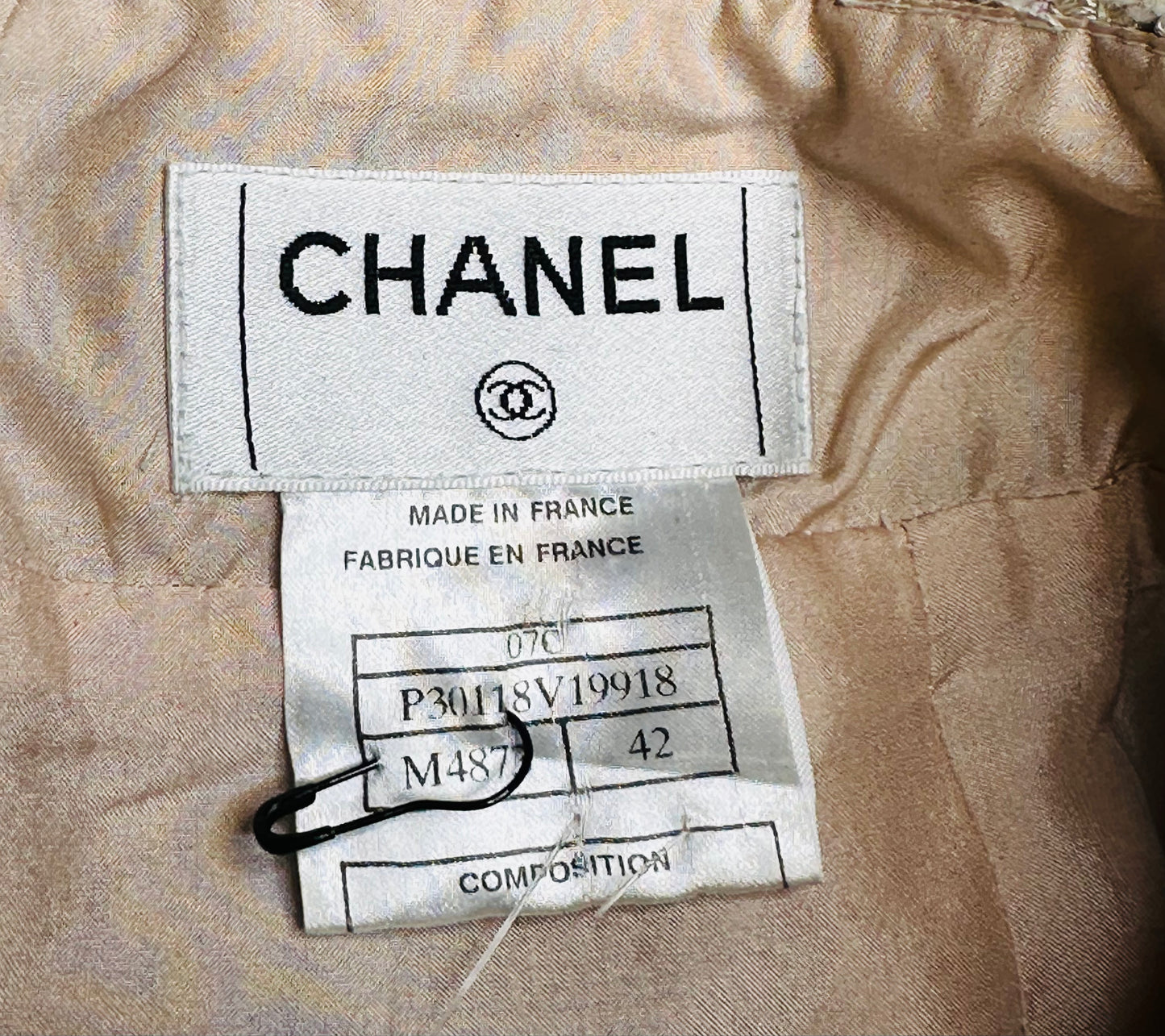 1990s Pink Tweed Chanel Skirt