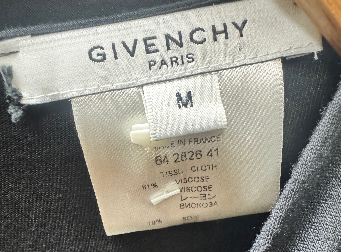 Givenchy Paris Black Twist Front Midi Dress