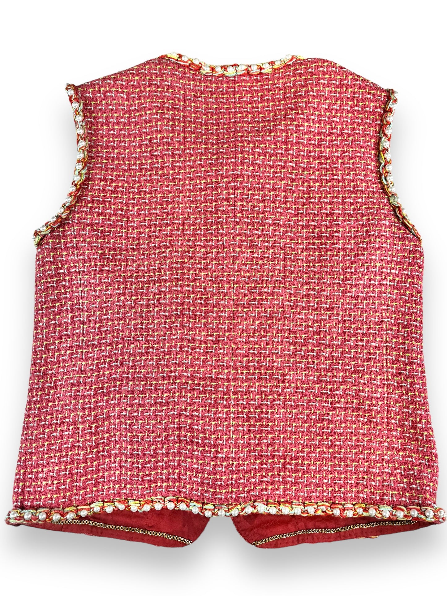 Chanel Tweed + Pearl Pink Vest (P56010V38257)