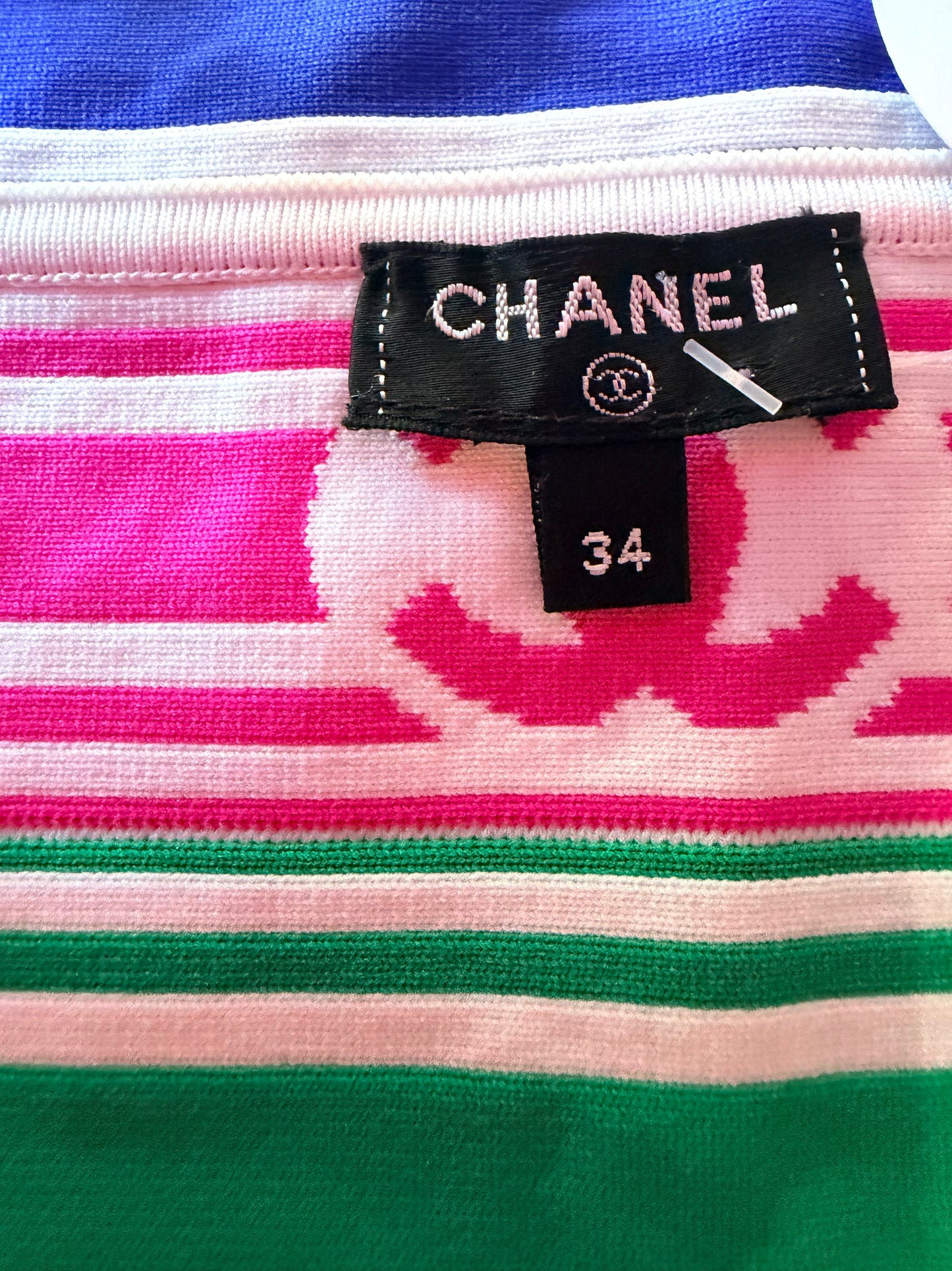 Y2K Chanel Biarritz Archival Rainbow Tank
