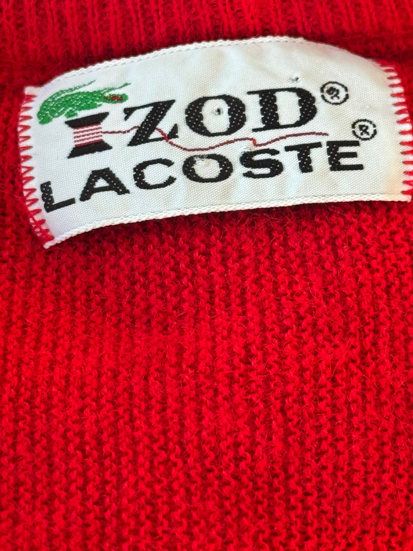 1960s/70s Lacoste Cherry Red Sweater