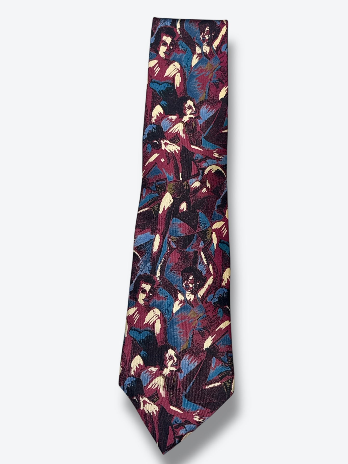1980s Oscar de la Renta Dancer Novelty Tie