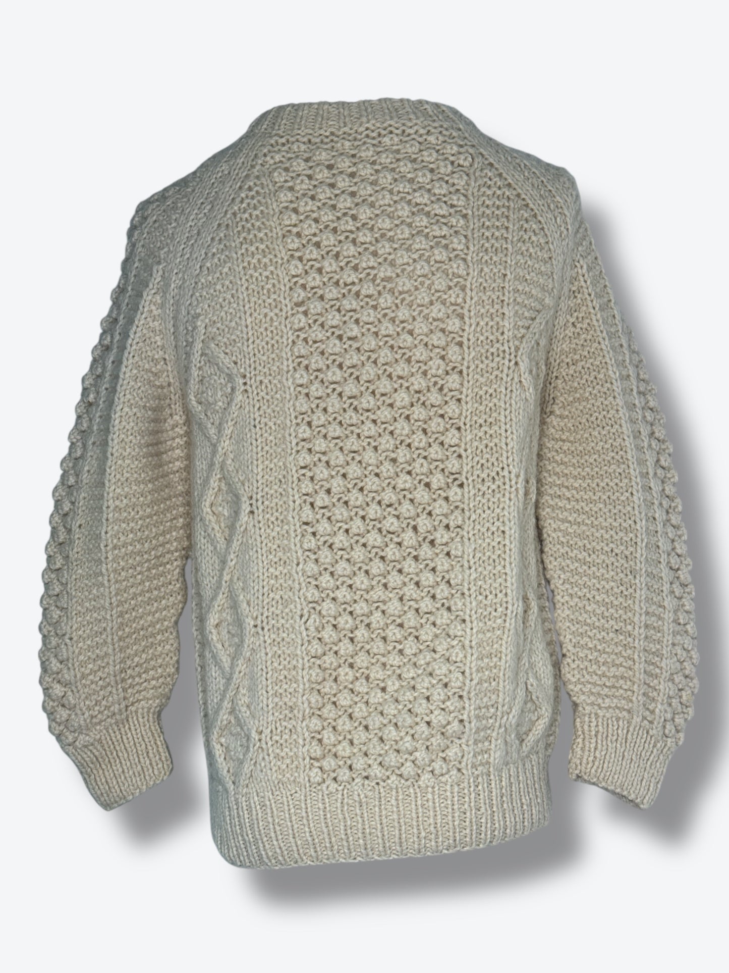 Vintage Aran Creme Woven Sweater
