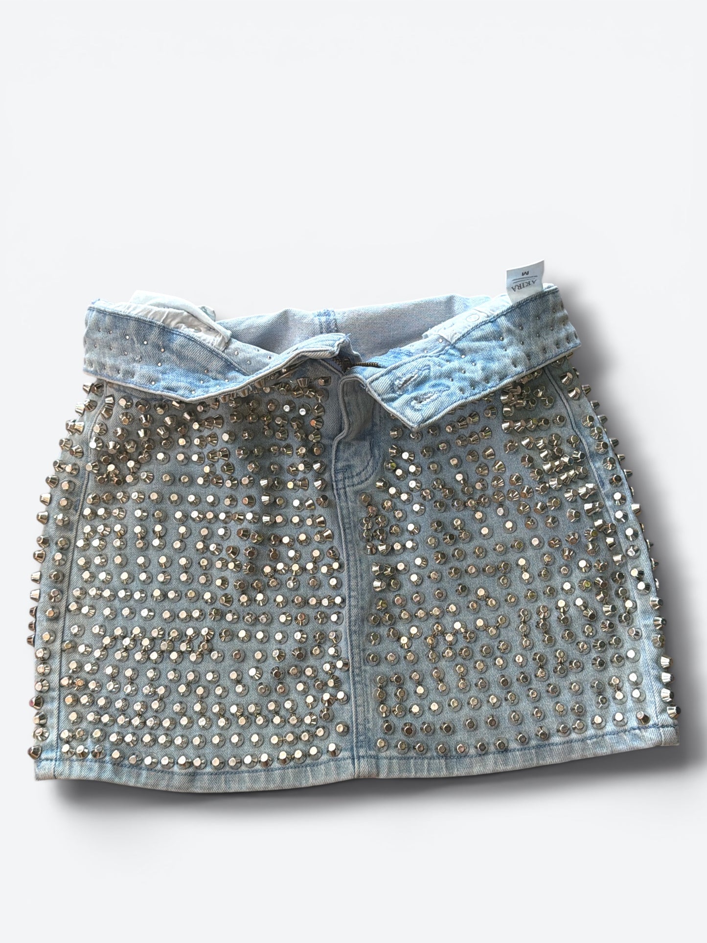 Trend: Akira Light Denim Studded Skirt