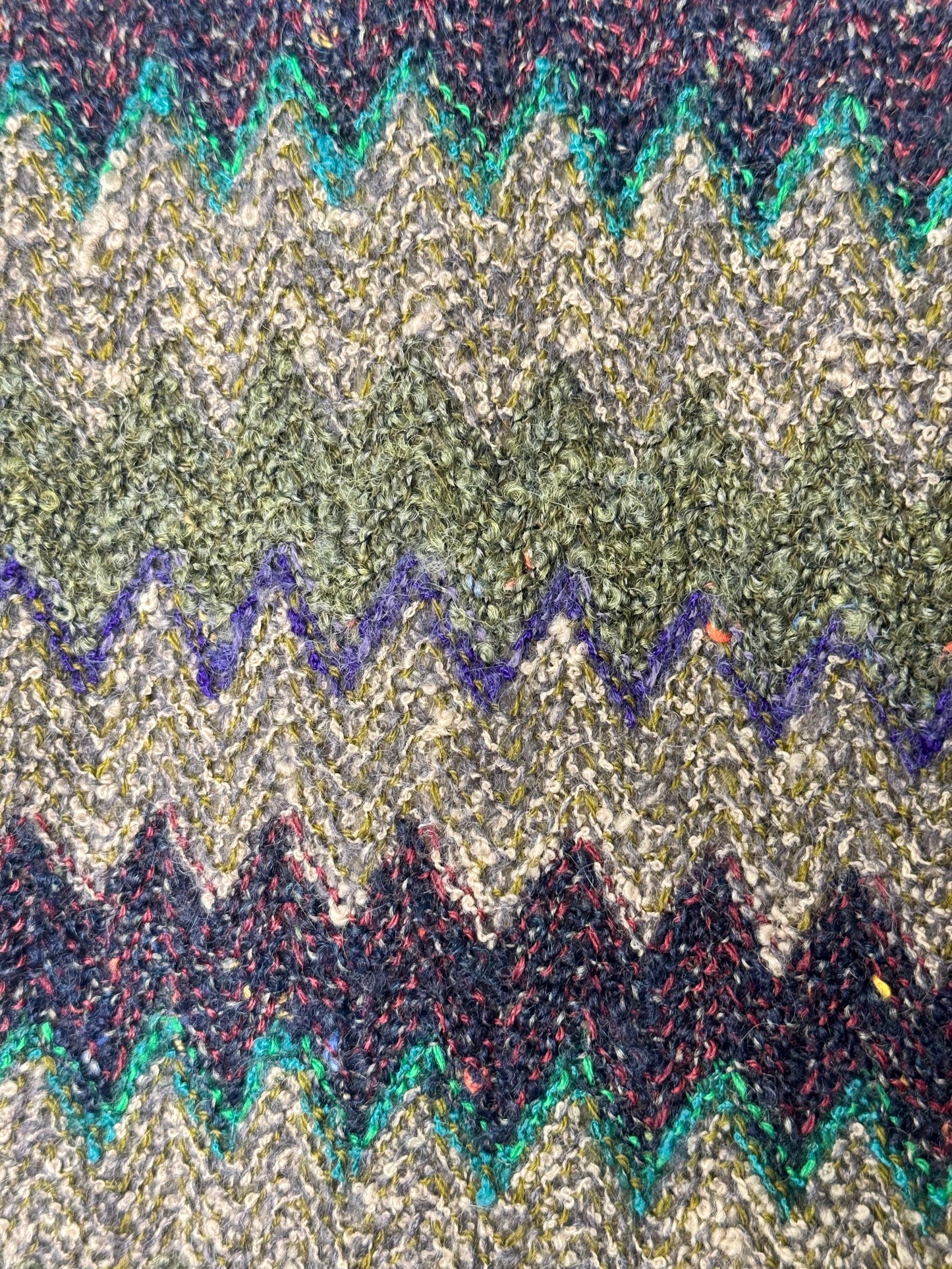 1970s Missoni Chevron Print Crew Neck Sweater