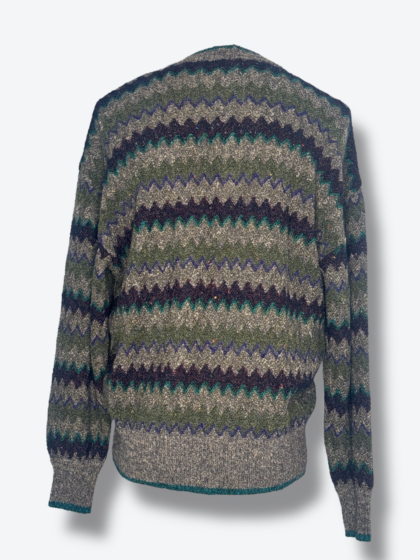 1970s Missoni Chevron Print Crew Neck Sweater
