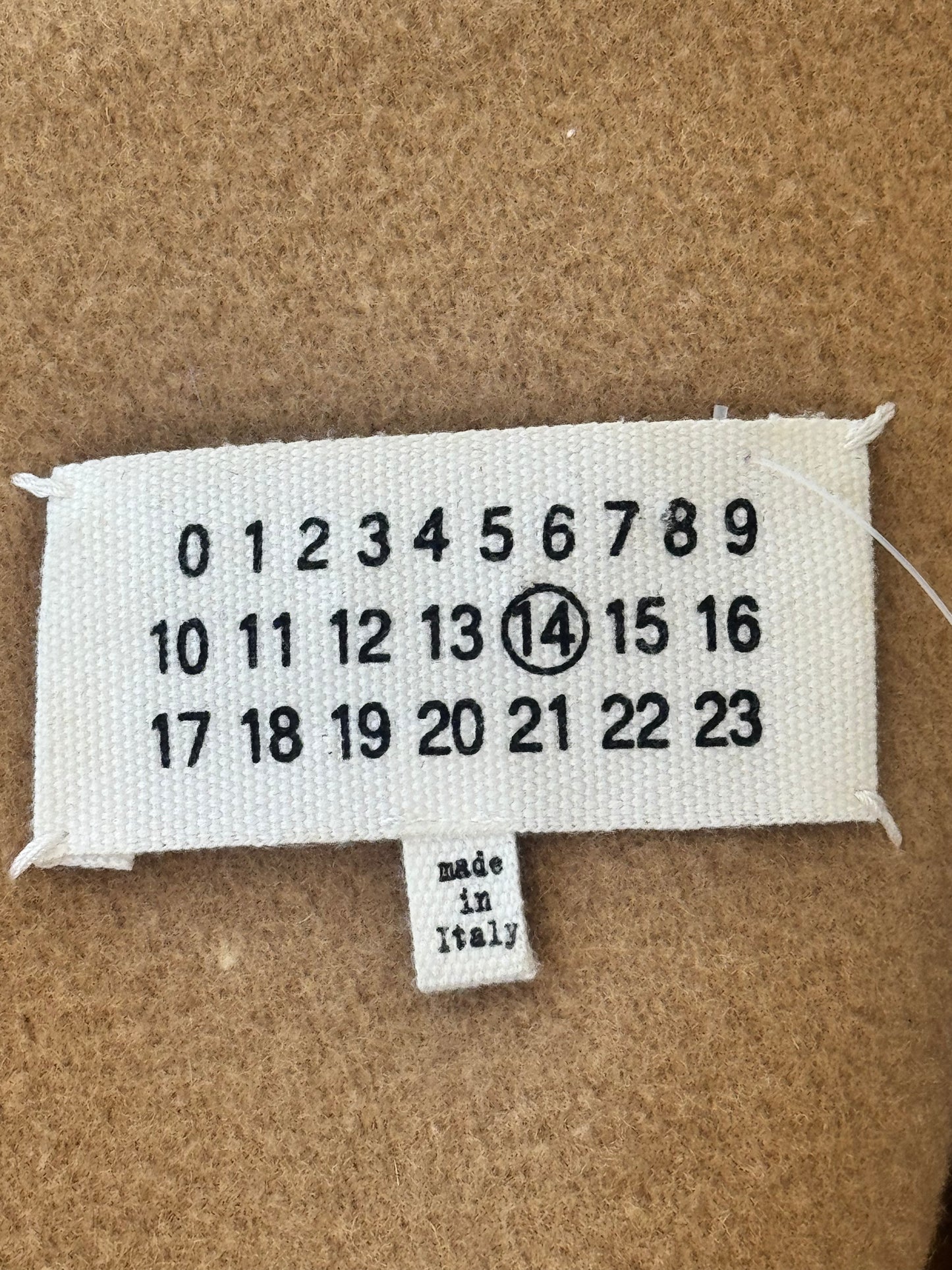 “Line 14” Maison Margiela Wool Duffle Coat – Camel with Rope Toggle Closure